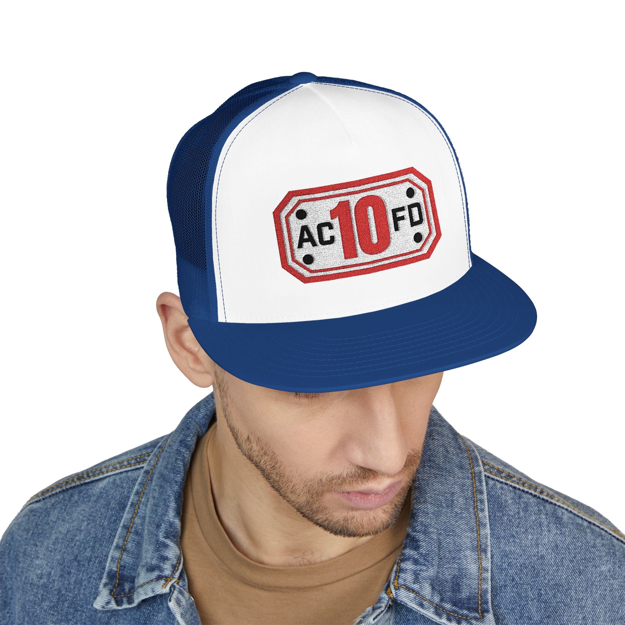 Arlington Engine 10 (requested different style hat) - 5 Panel Trucker Cap (Embroidery)