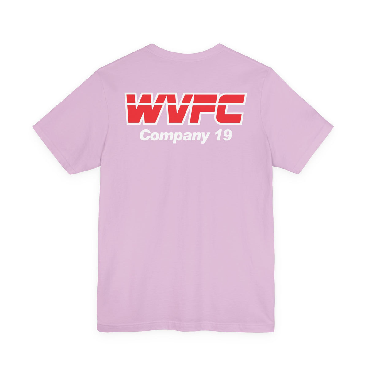 WVFC FD Logo wht Red Back wht- Unisex Jersey Short Sleeve Tee