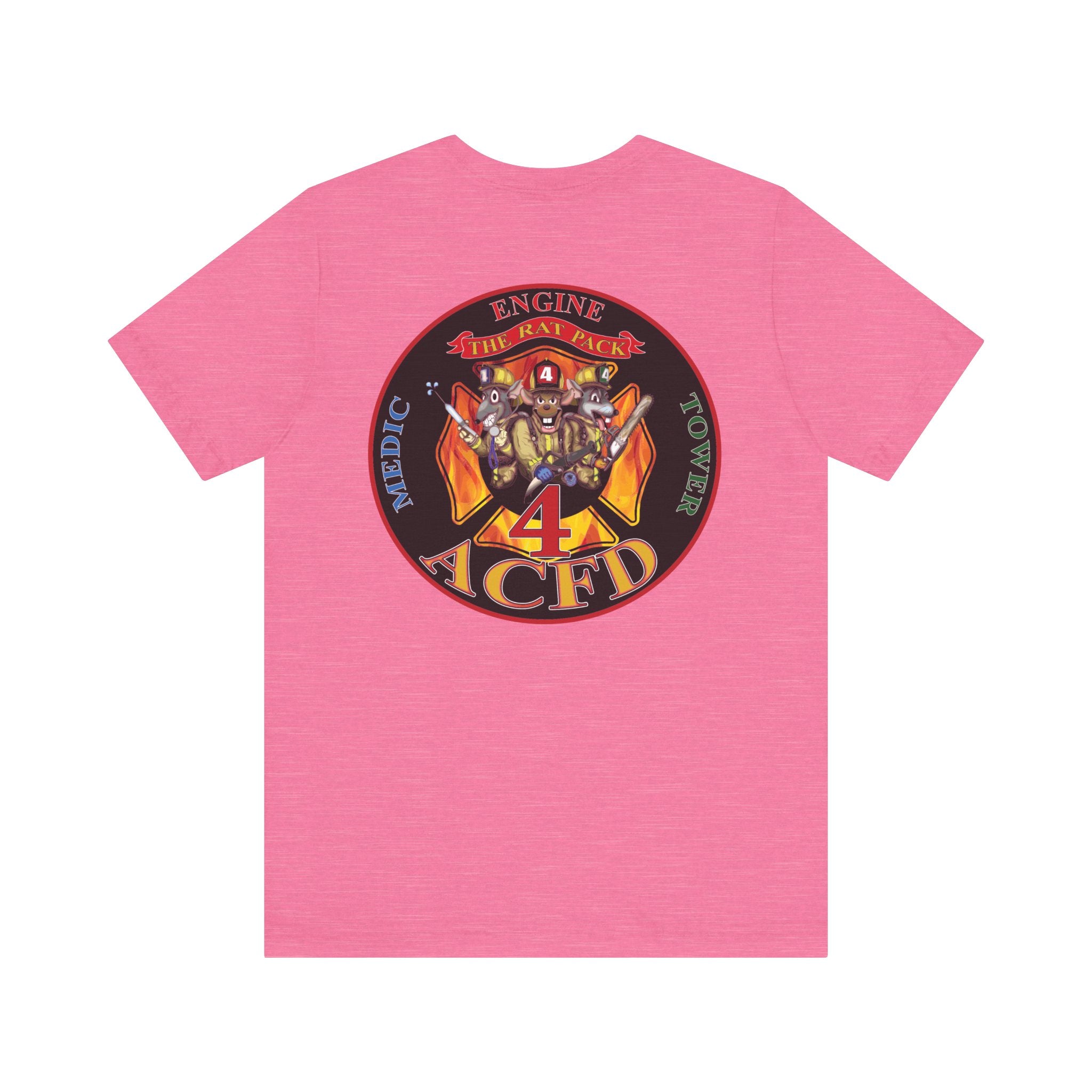 Station 4 RatPack on Back Clover Front - Bella+Canvas Soft Unisex Tee