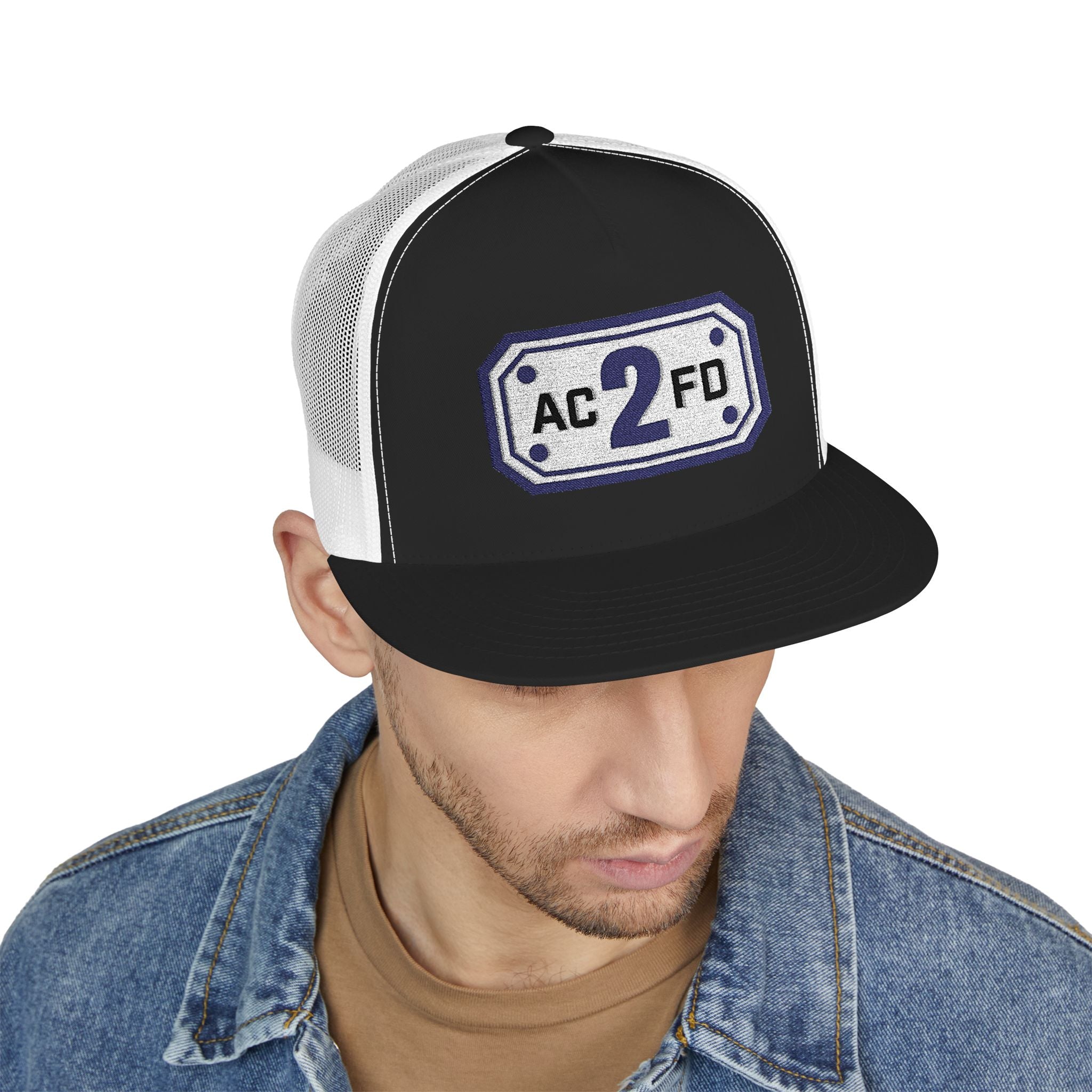 Arlington Rescue 2 (requested different style hat) - 5 Panel Trucker Cap (Embroidery)