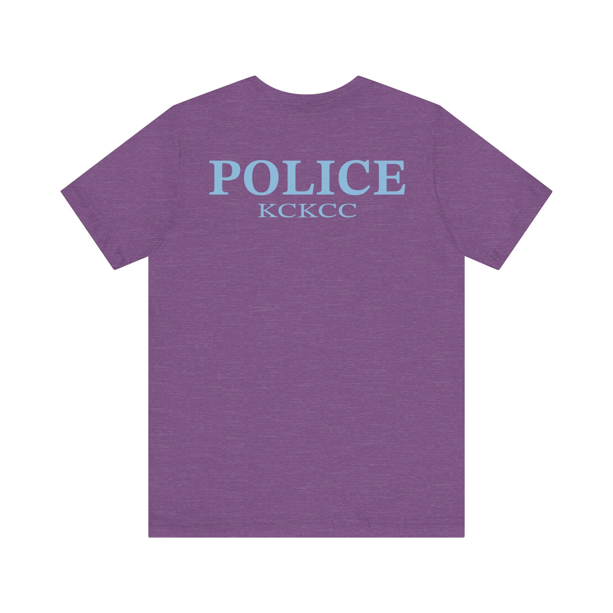 KCKCC Police Patch Color Blue Back - Unisex Jersey Short Sleeve Tee