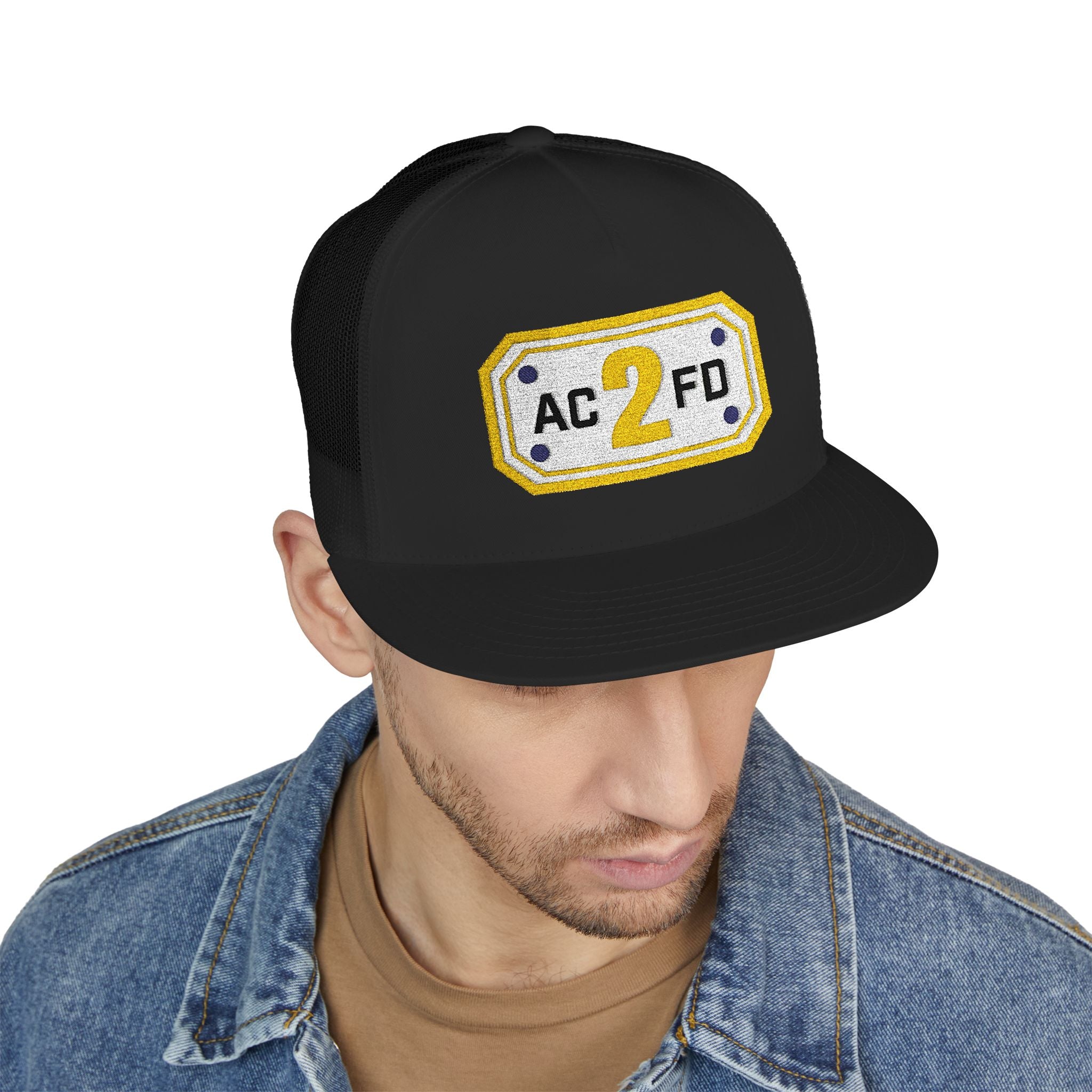 Arlington Rescue 2 (requested different style hat) - 5 Panel Trucker Cap (Embroidery)