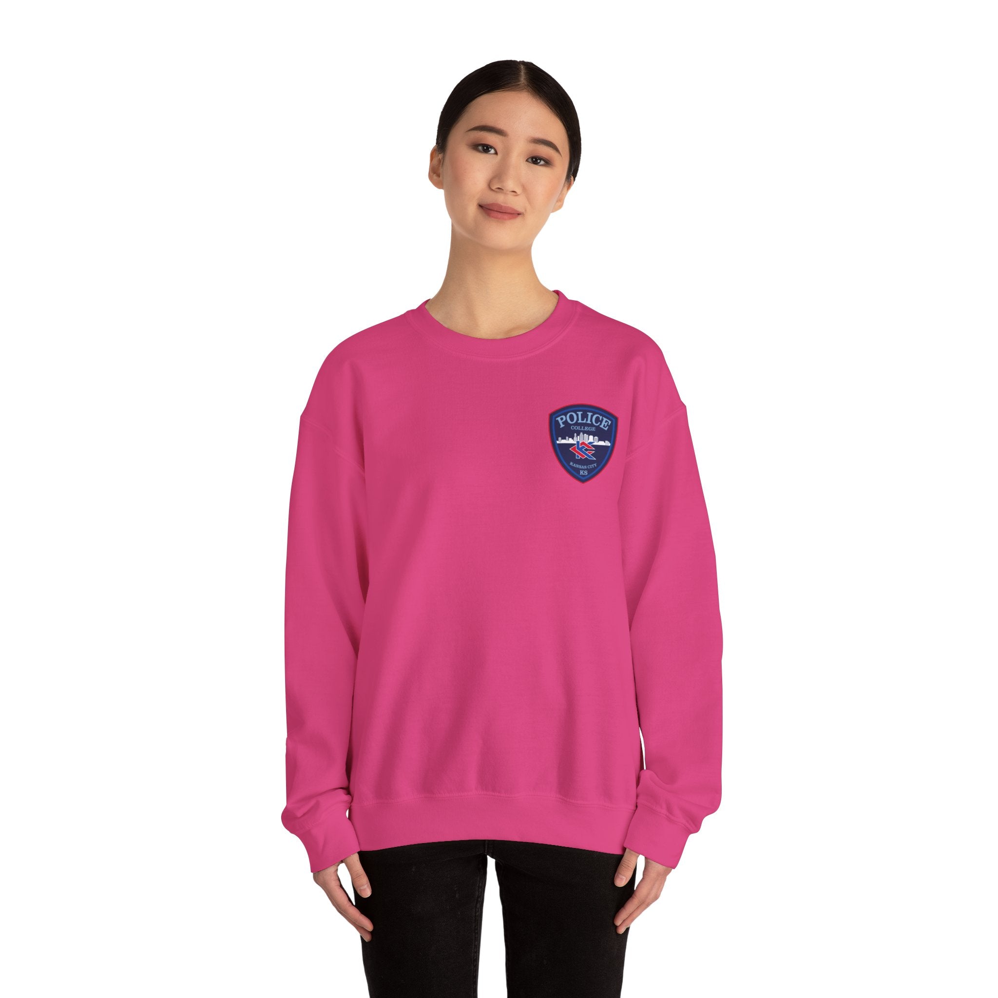 Kansas City College Police Blue Patch - Unisex Heavy Blend™ Crewneck Sweatshirt