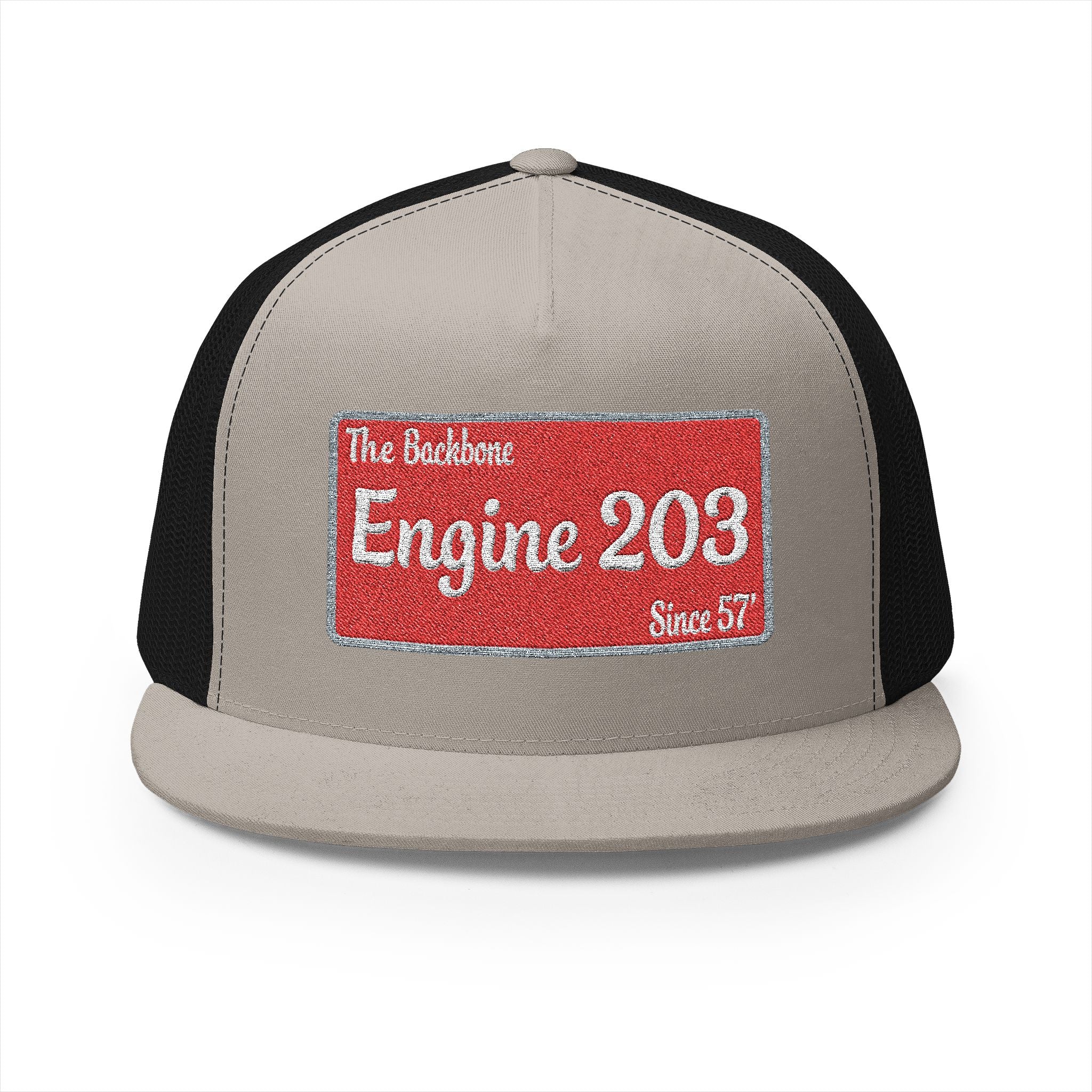 Engine 203 Remount Raiders  -5 Panel Trucker Cap (Embroidery)
