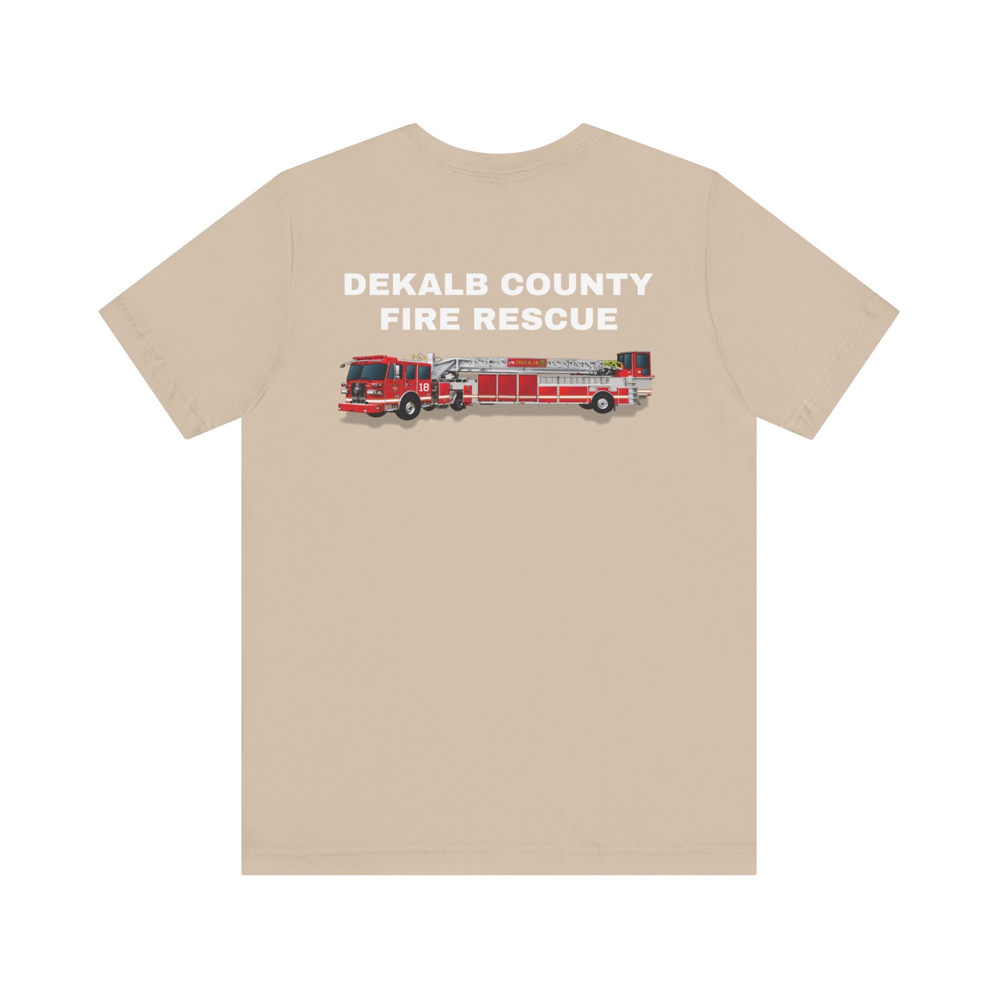 Dekalb County Fire Tiller 18 Rendering - Bella+Canvas Soft Unisex Tee