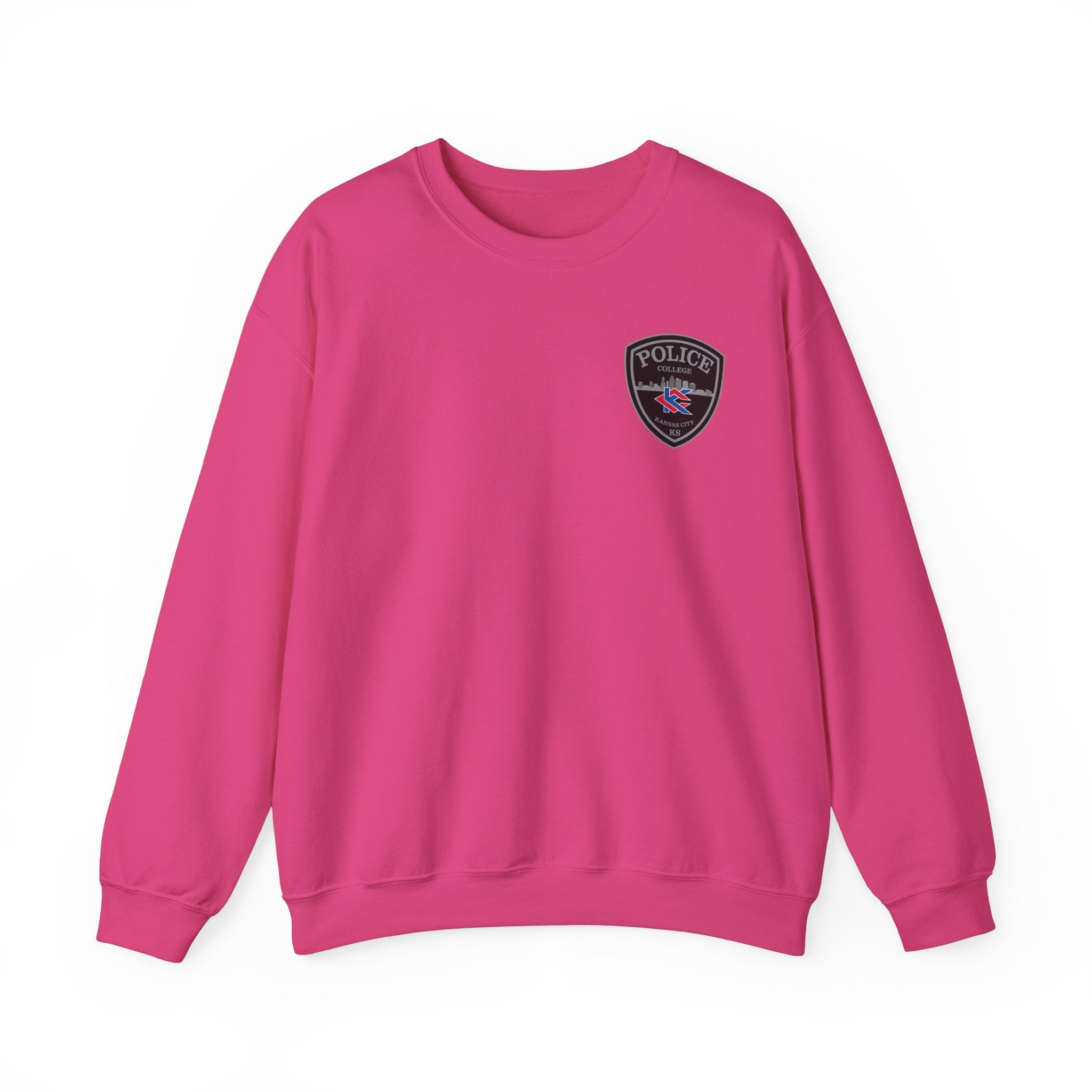 Kansas City College Police Patch Grey - Unisex Heavy Blend™ Crewneck Sweatshirt