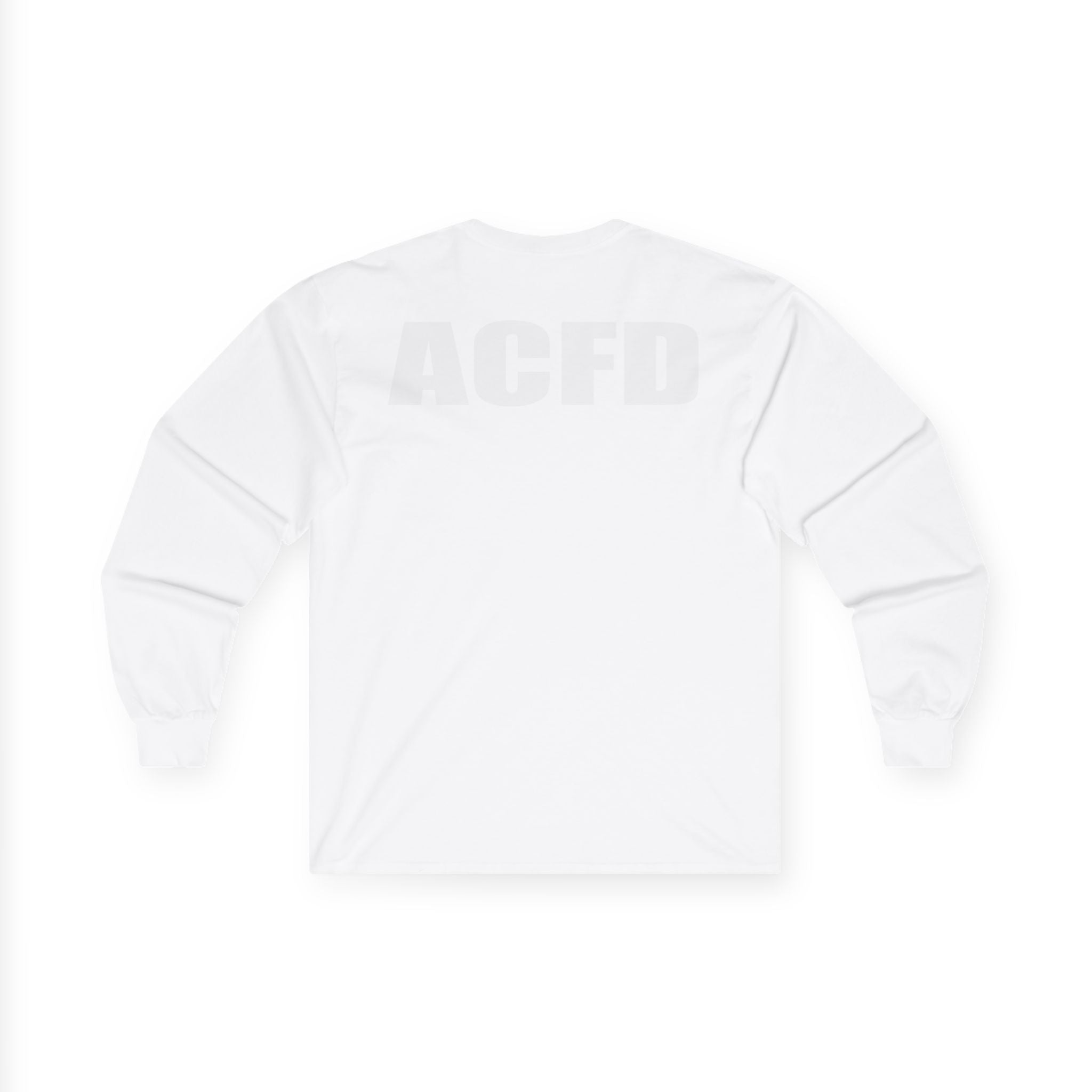 Arlington Station 3 Rhino front/ACFD FF back - Unisex Ultra Cotton Gildan Long Sleeve Tee