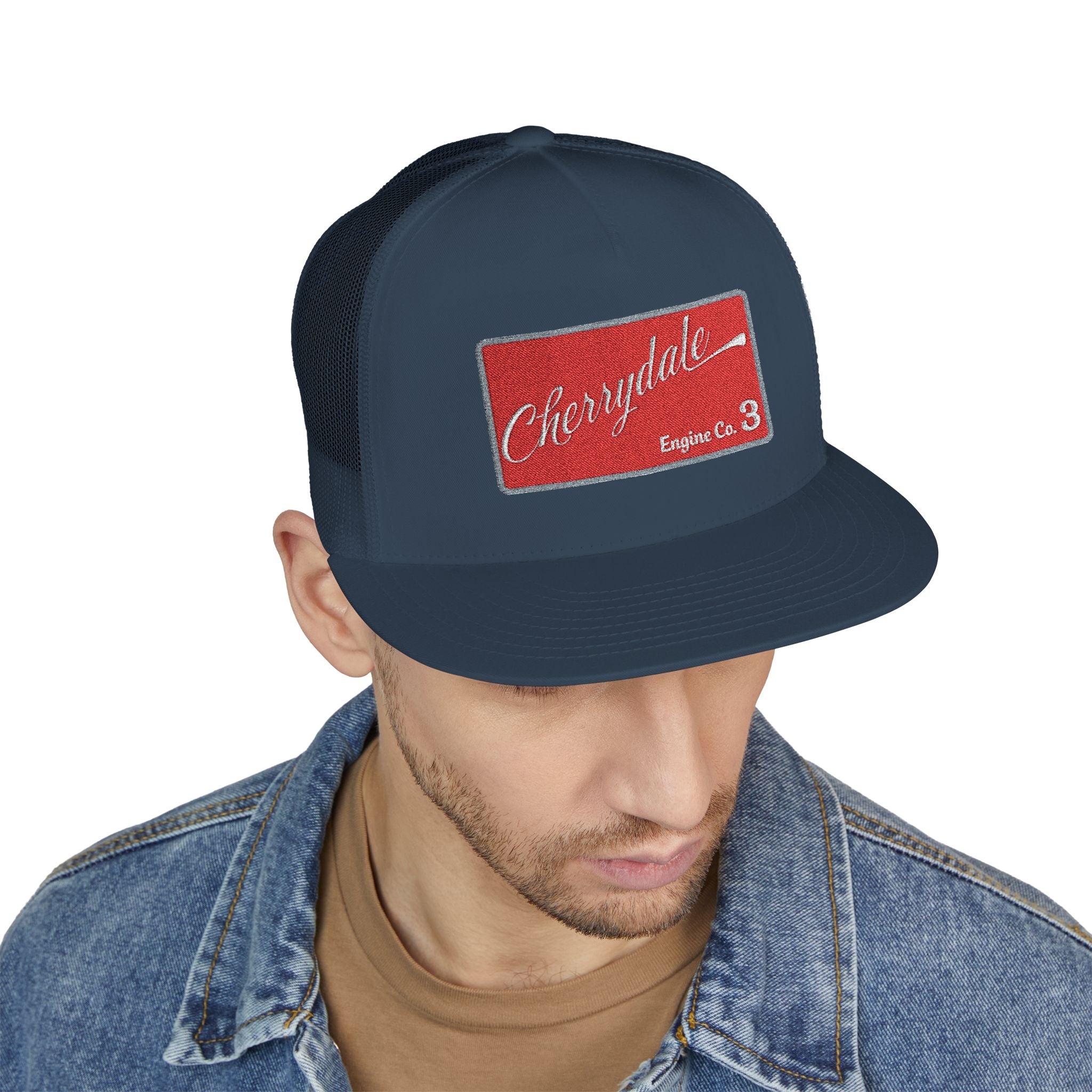 Arlington Cherrydale Engine 3 (requested different style hat) - 5 Panel Trucker Cap (Embroidery)