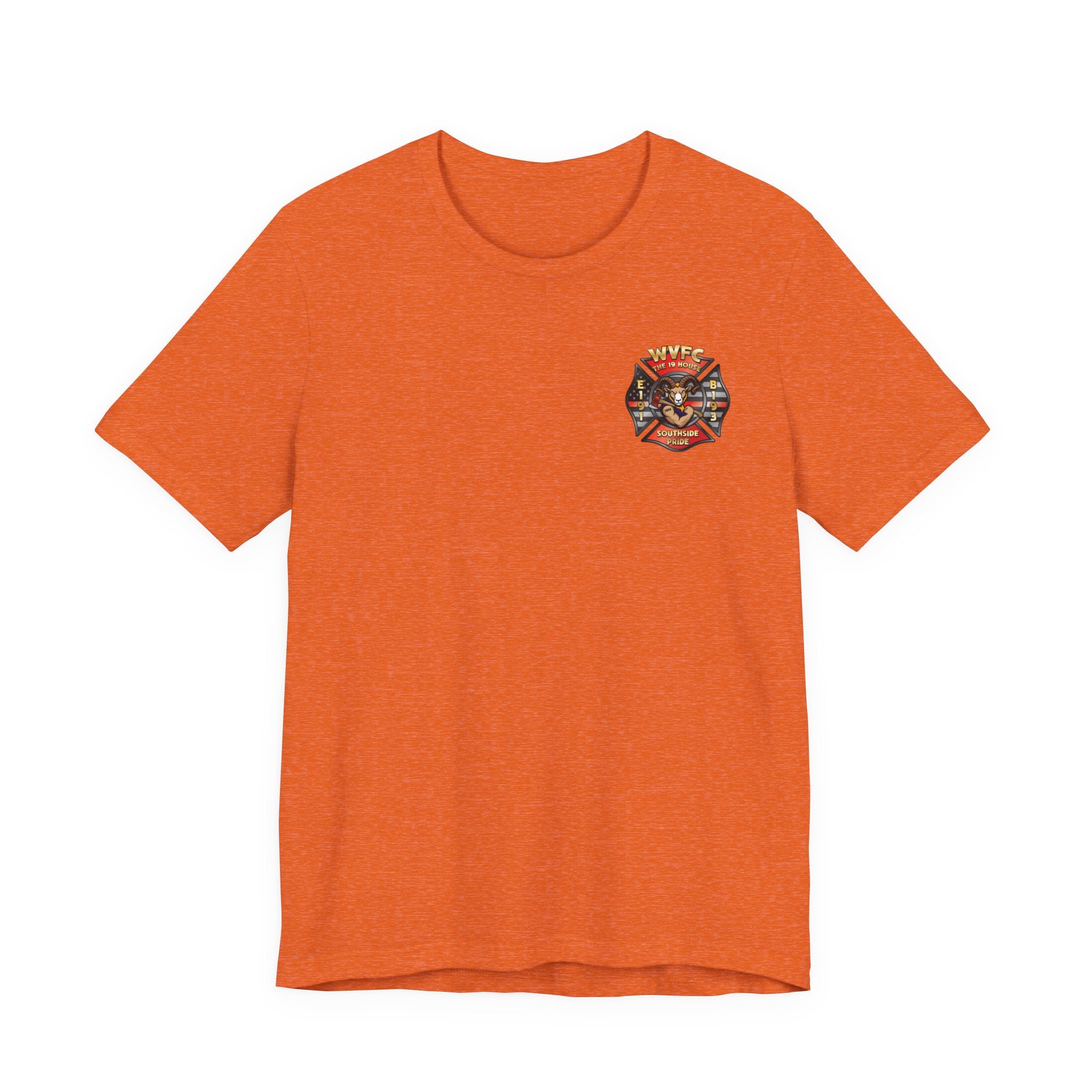 WVFC Goat Version 3 Red Line Flag Gray - Unisex Jersey Short Sleeve Tee