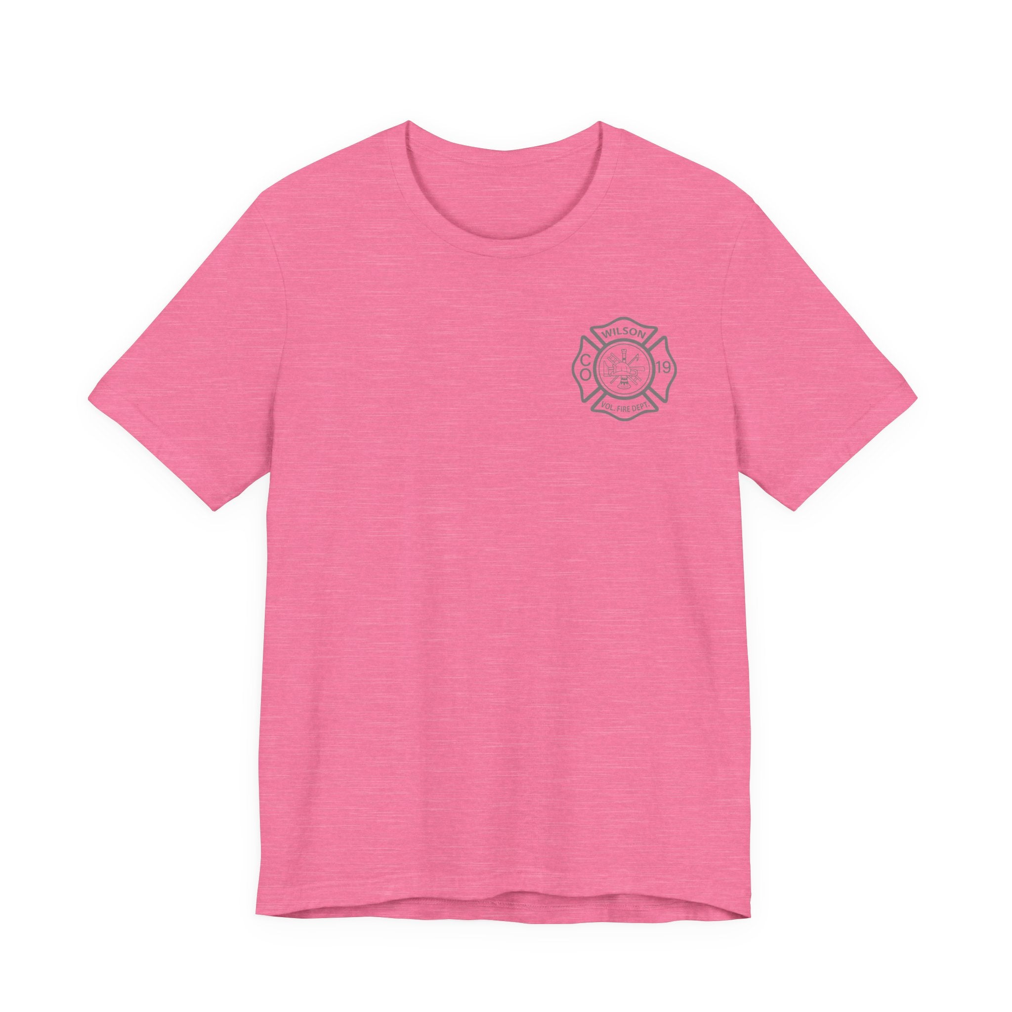 WVFC FD Logo gray USA flag Gray - Unisex Jersey Short Sleeve Tee