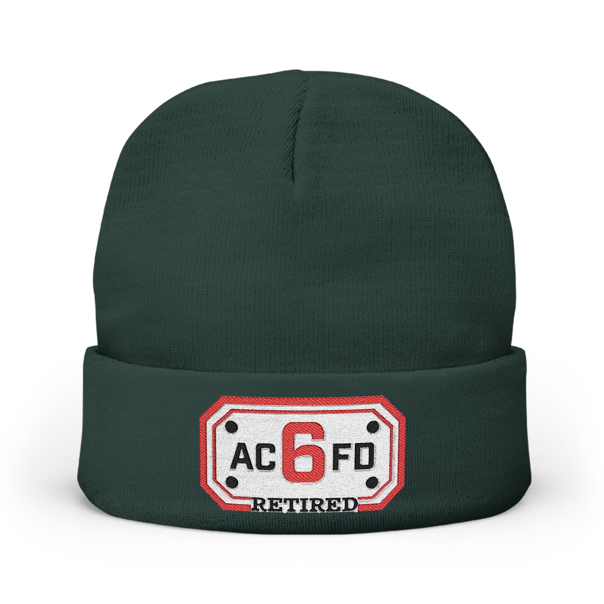 Retired Arlington Engine 6- Knit Beanie (Embroidery)