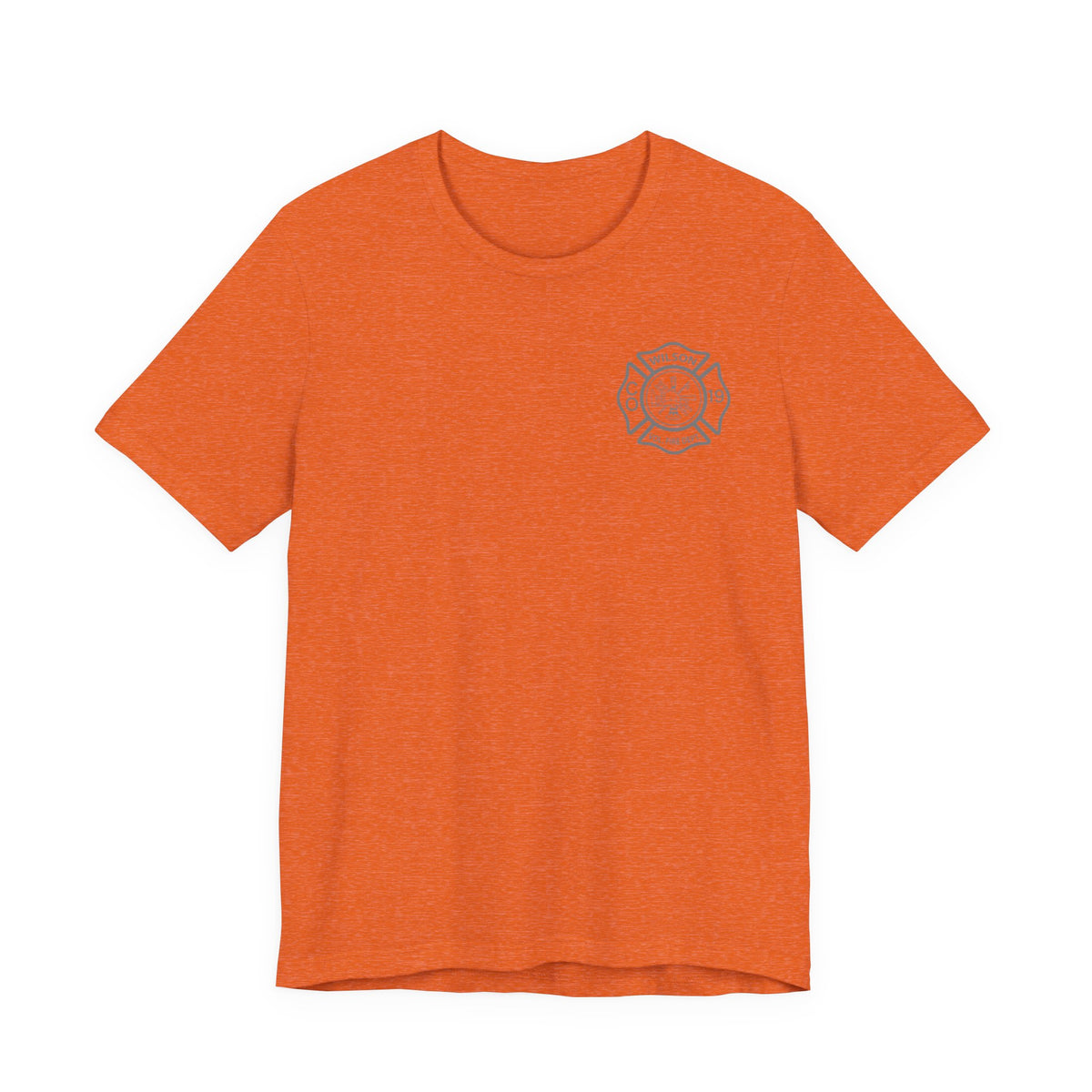 WVFC FD Logo gray Red back Gray - Unisex Jersey Short Sleeve Tee