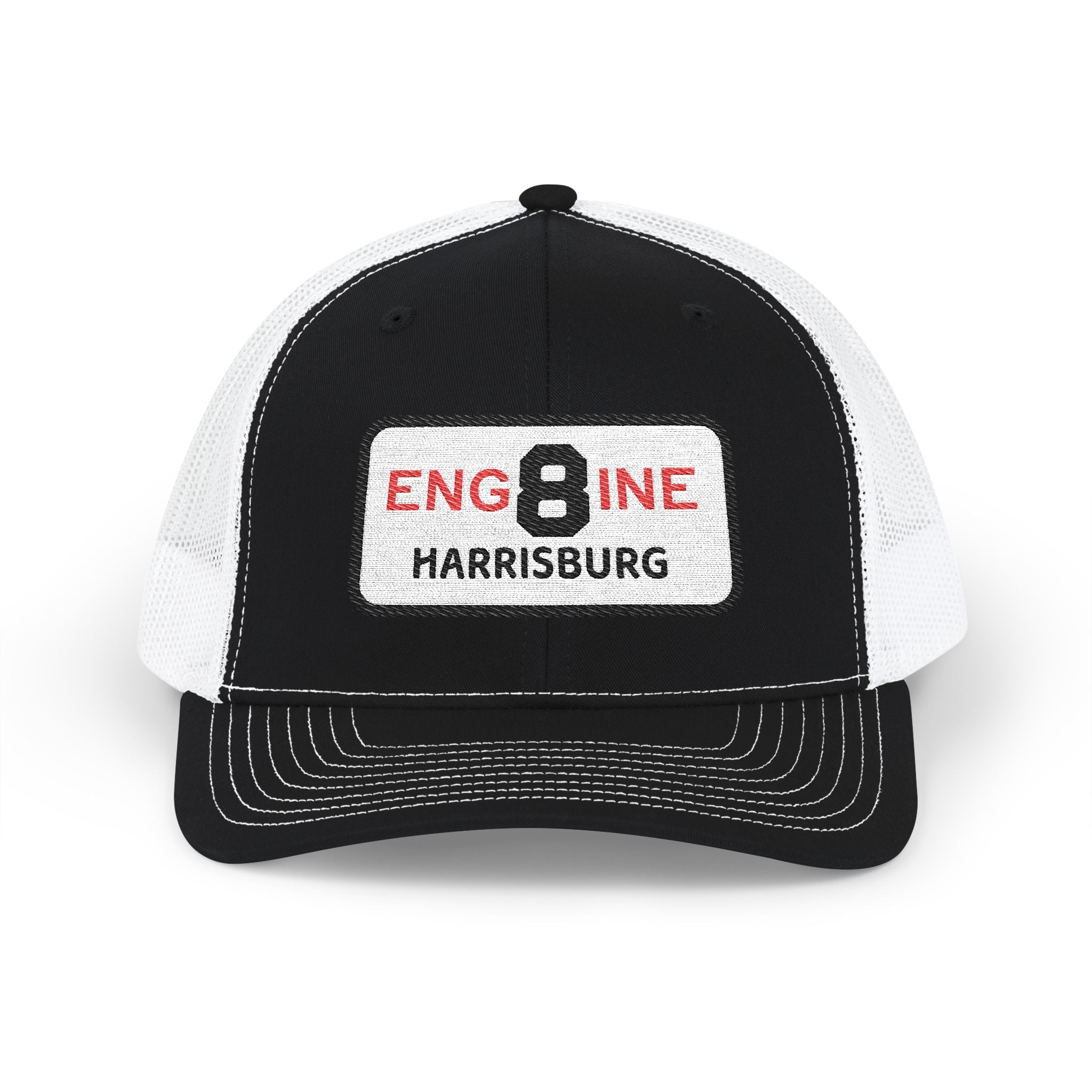 Harrisburg Fire Engine 8 - Richardson 112 Style Snapback Trucker Cap (