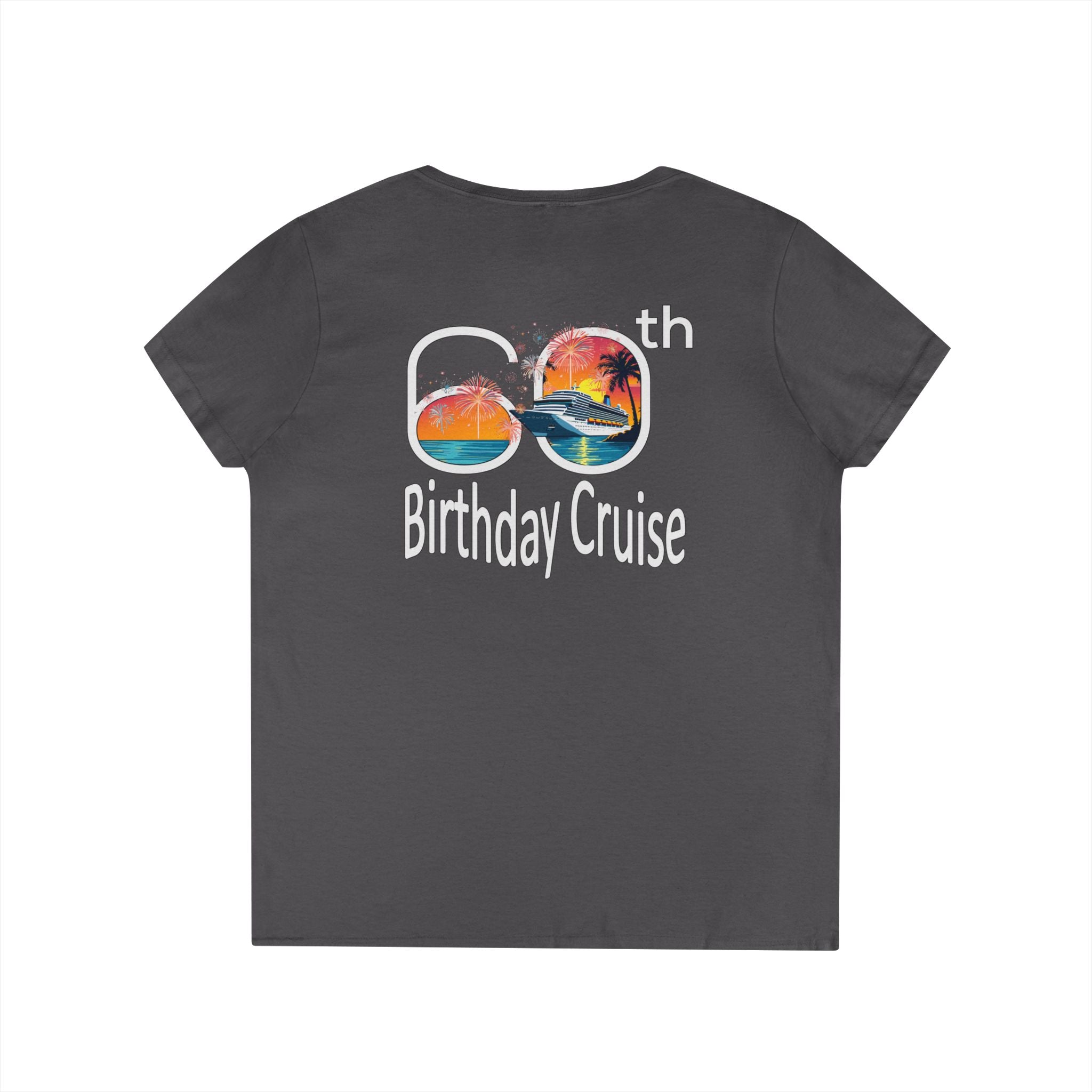Renee Family Cruise colorful - Ladies' Cotton V-Neck T-Shirt