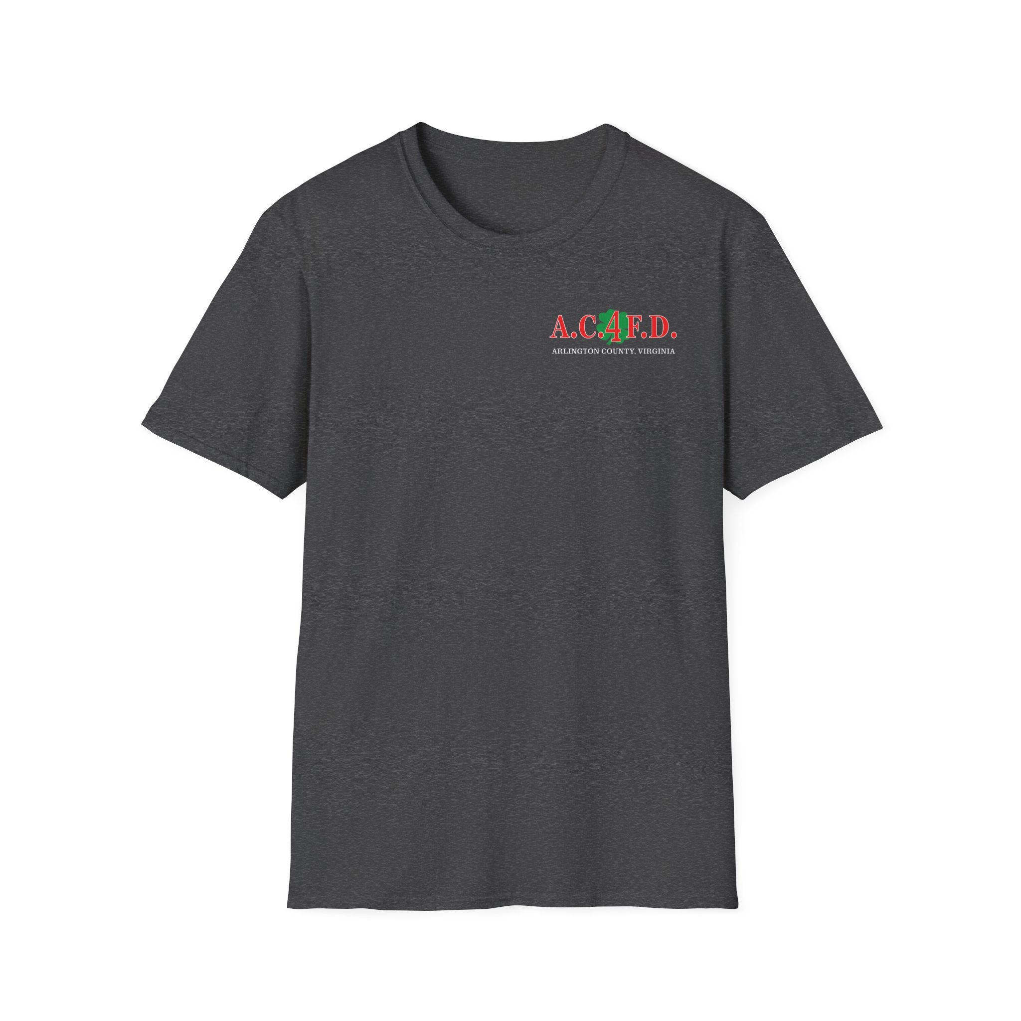 Station 4  acfd clover front/clover back - Gildan Soft Cotton Softstyle T-Shirt