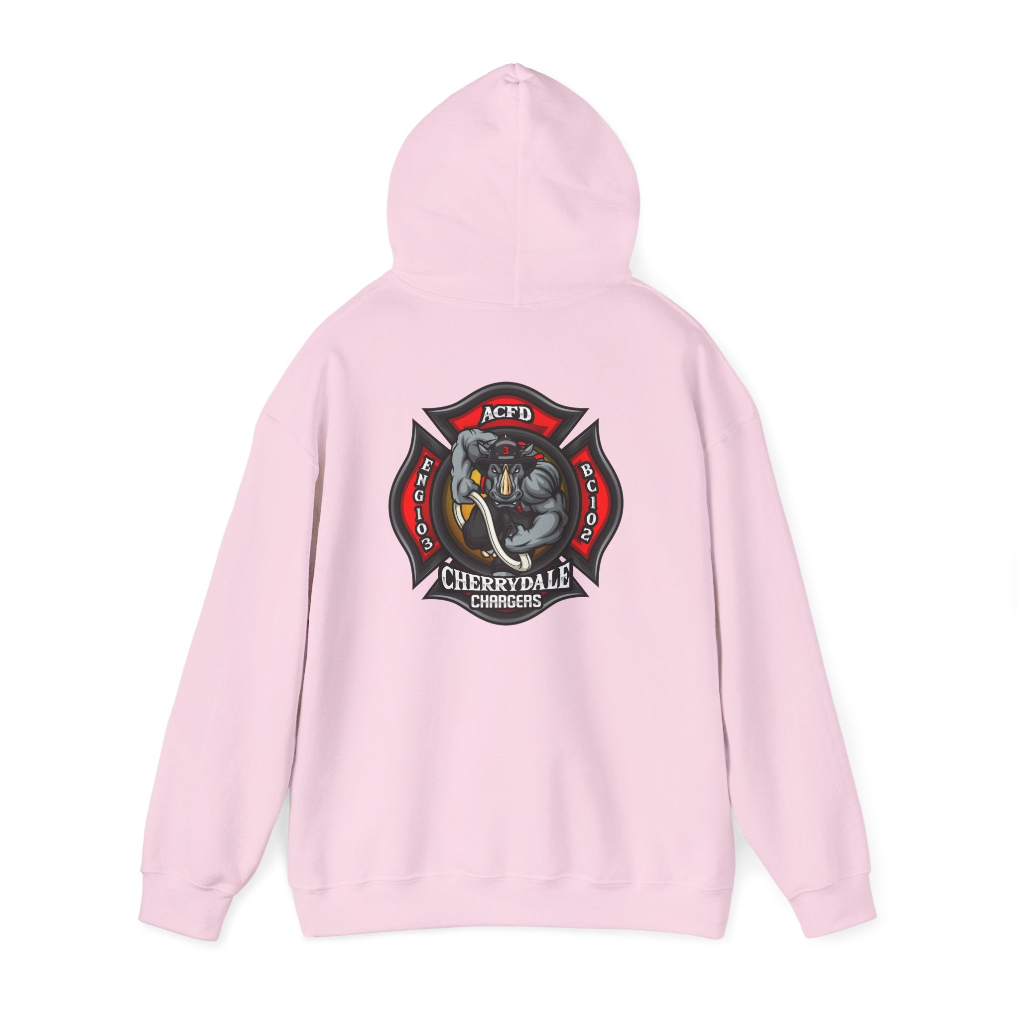 Arlington Station 3 Front/ Rhino Back - Gildan Heavy Blend™ Hooded Sweatshirt