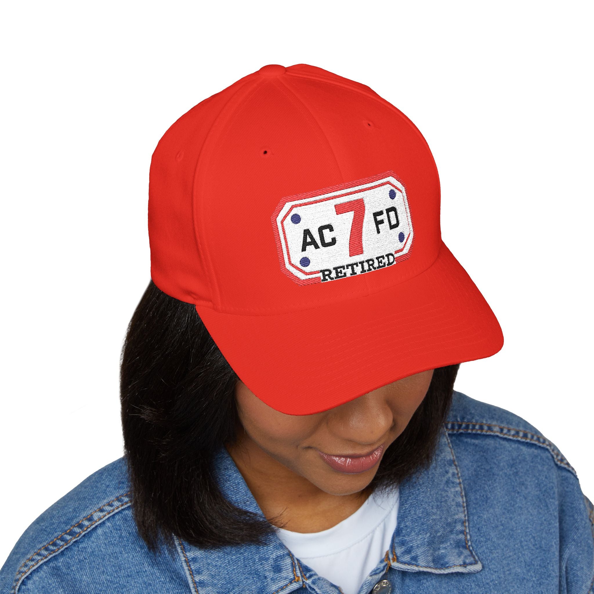 Retired Arlington Engine 7 - FLEXFIT Closed-Back Structured Cap (Embroidery)