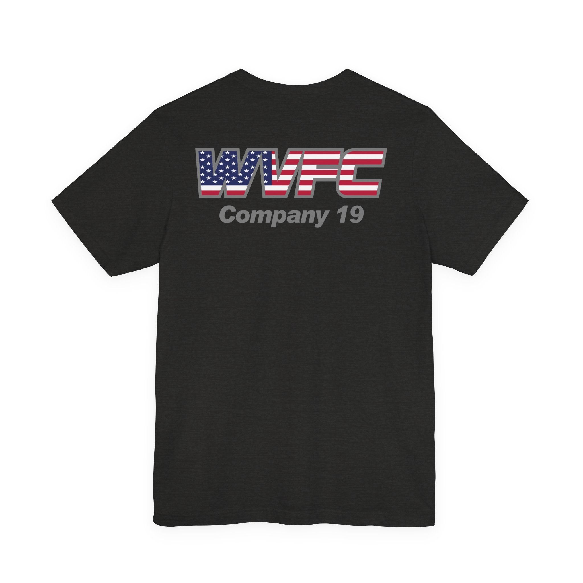 WVFC Goat Logo 2 Version 2 US Flag Gray - Unisex Jersey Short Sleeve Tee