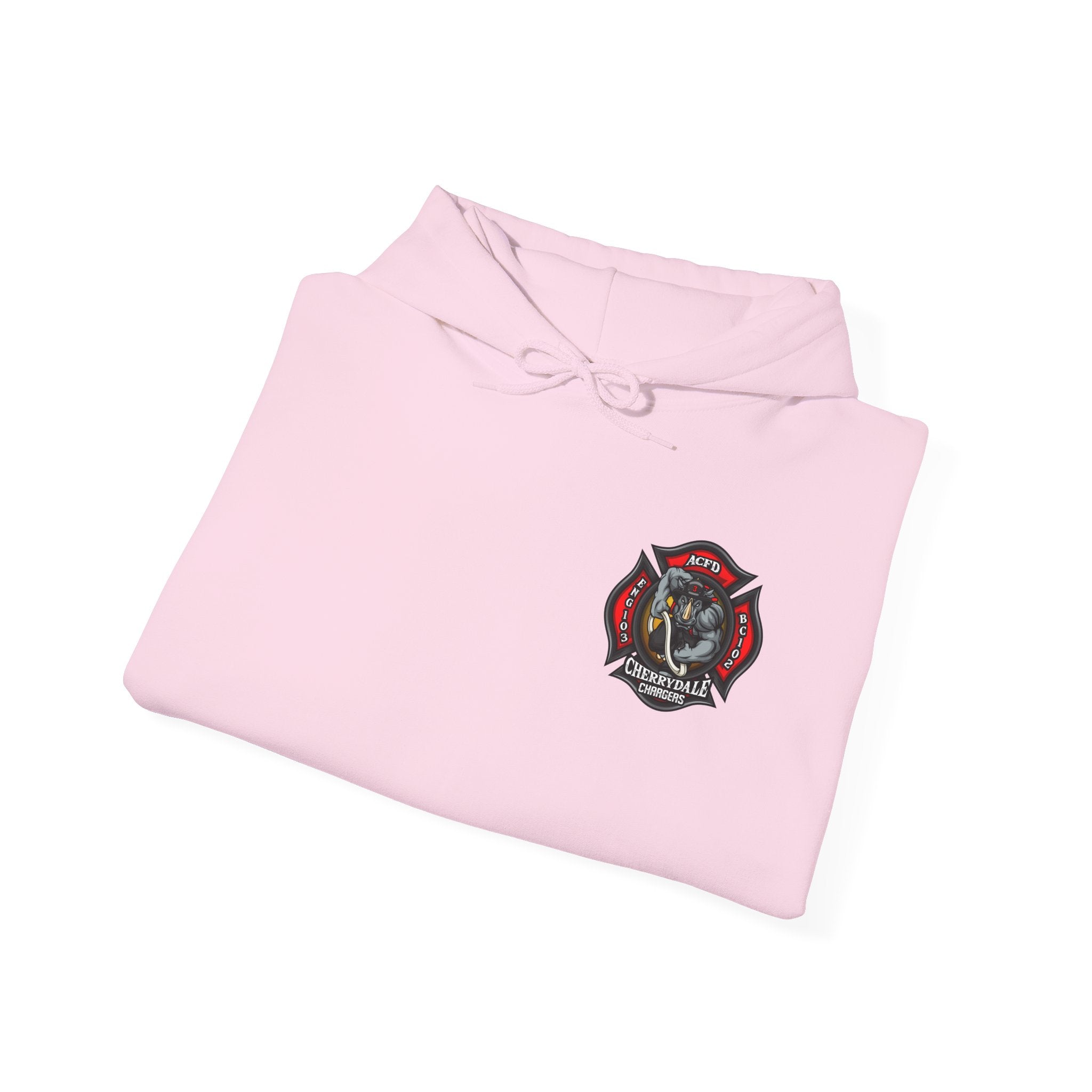 Arlington Station 3 Rhino Front/ACFD FF Back - Gildan Heavy Blend™ Hooded Sweatshirt