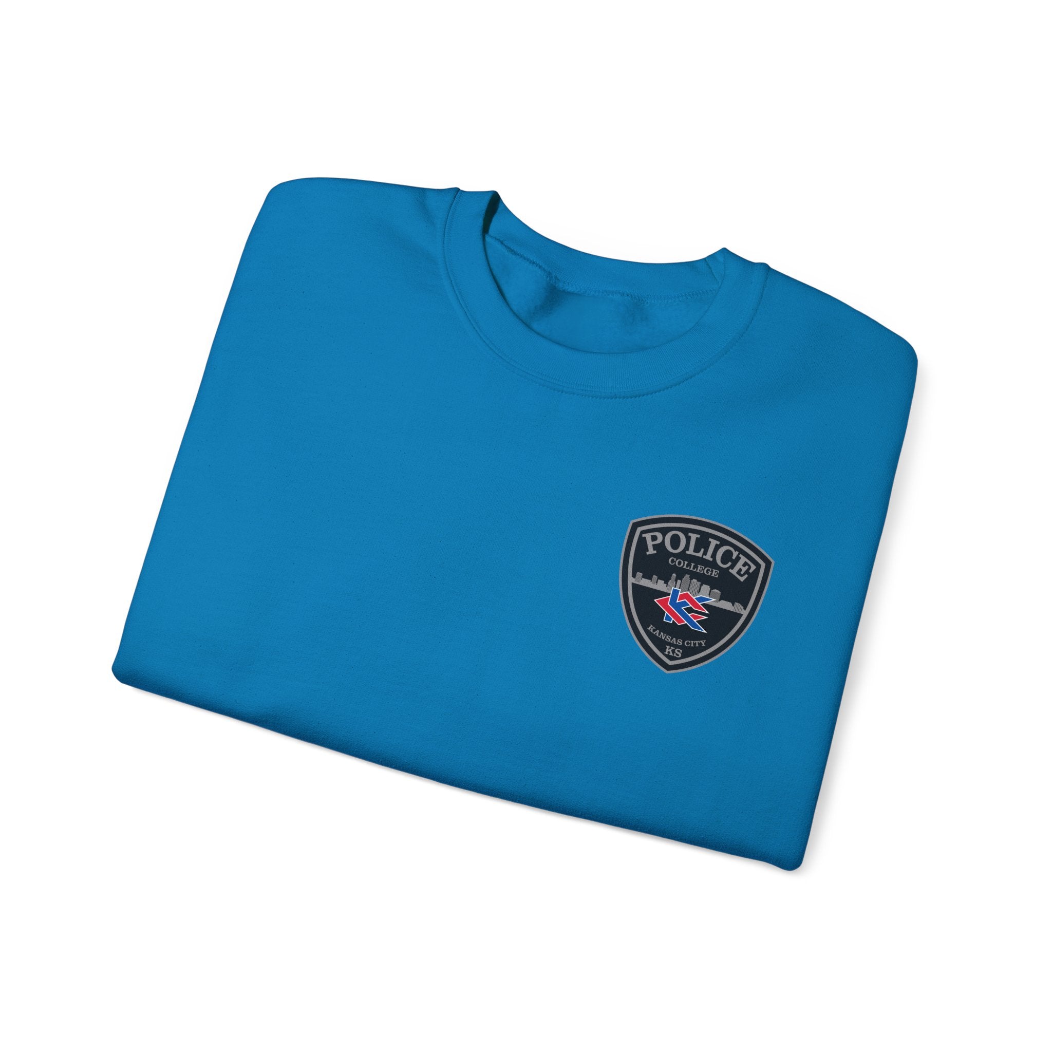 Kansas City College Police Patch Grey - Unisex Heavy Blend™ Crewneck Sweatshirt