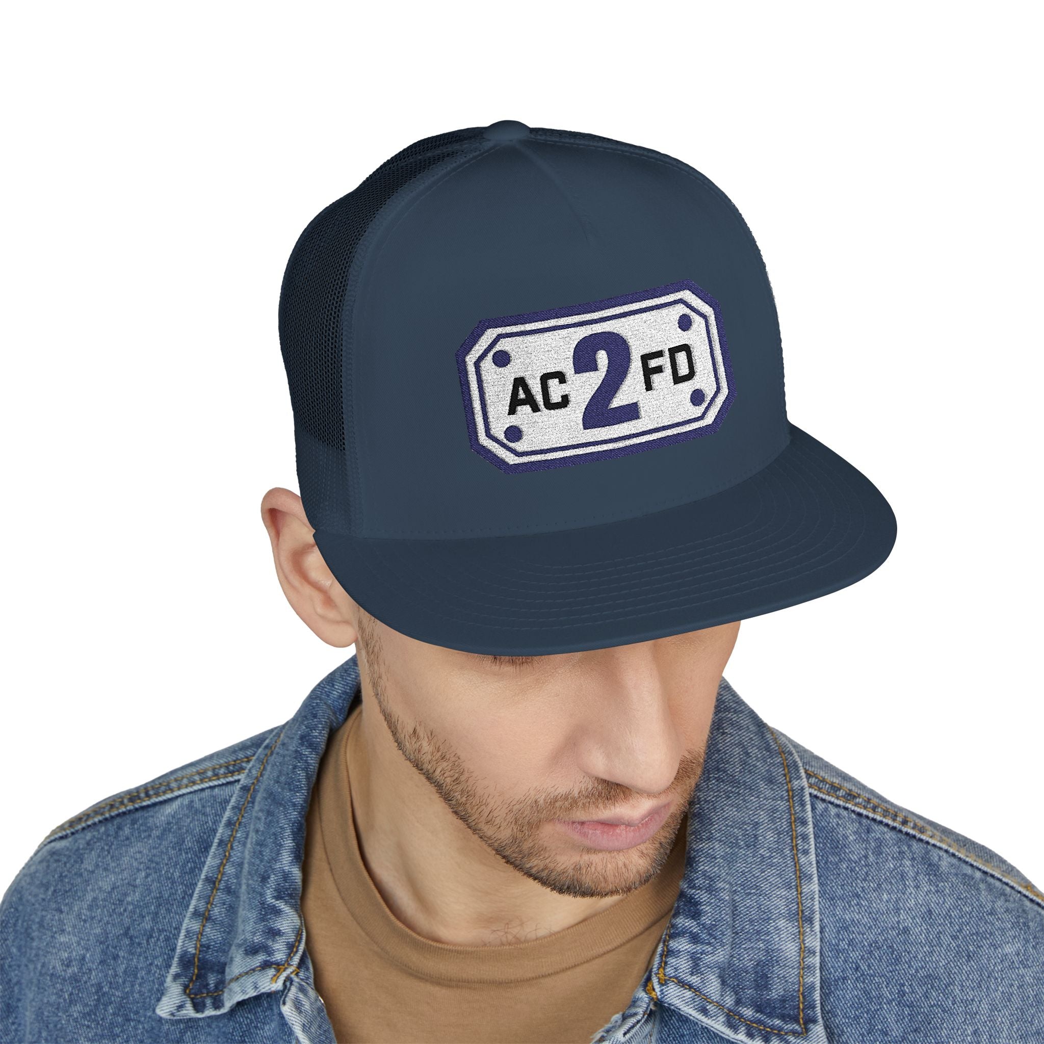Arlington Rescue 2 (requested different style hat) - 5 Panel Trucker Cap (Embroidery)