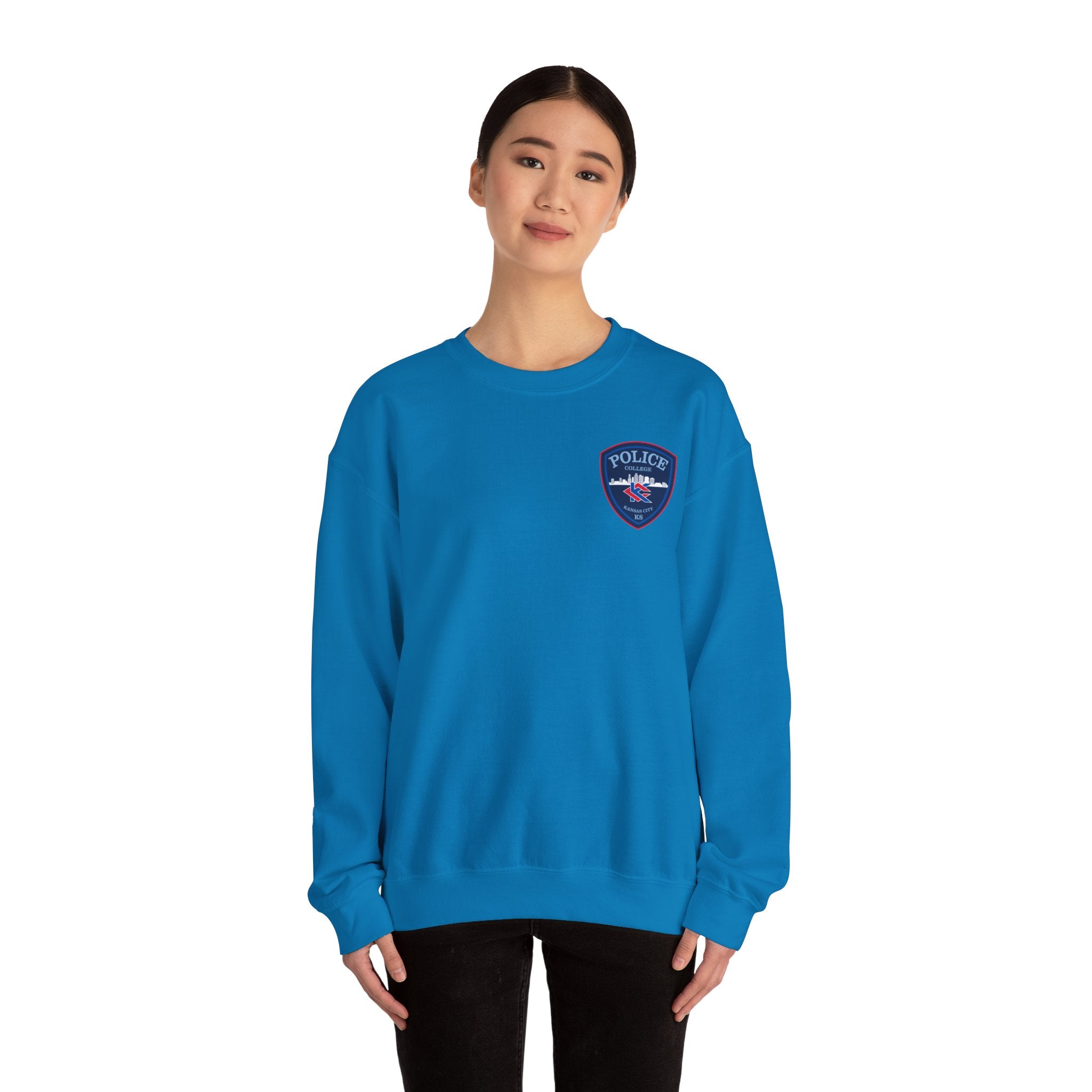 Kansas City College Police Blue Patch - Unisex Heavy Blend™ Crewneck Sweatshirt