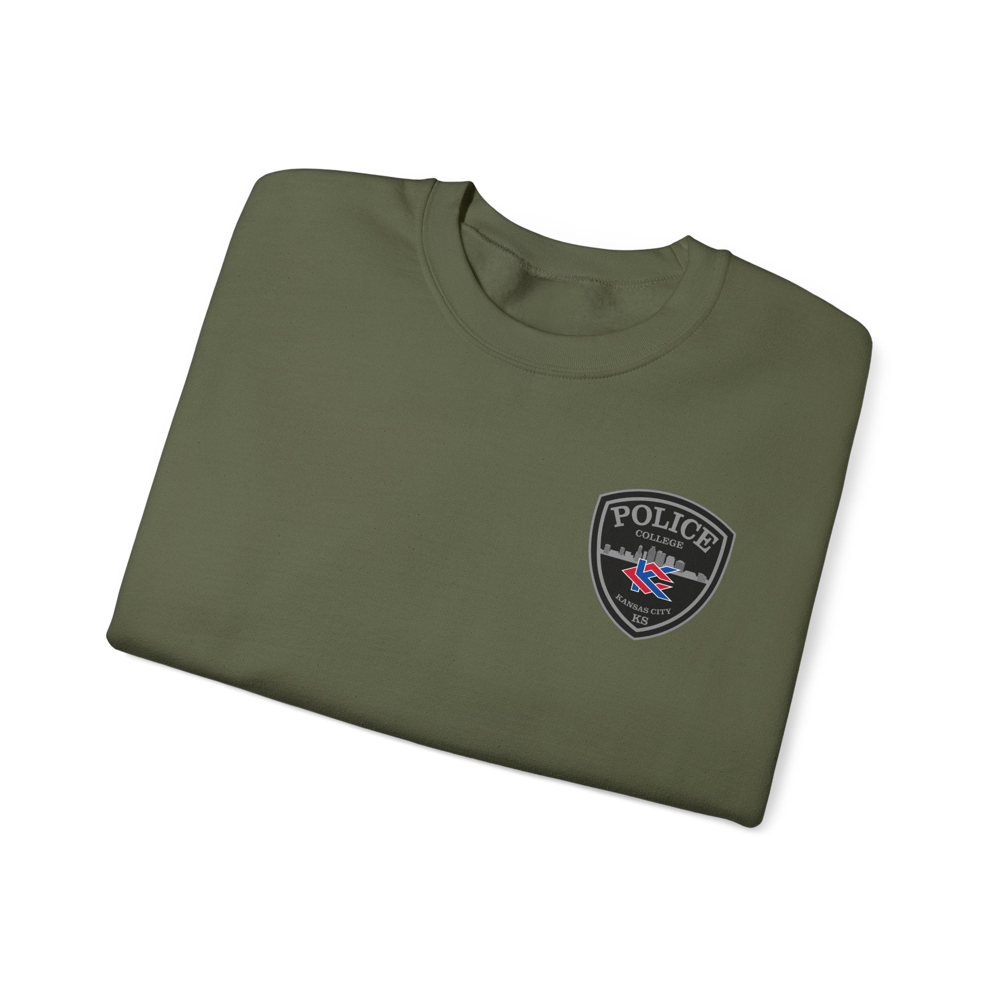 Kansas City College Police Patch Grey - Unisex Heavy Blend™ Crewneck Sweatshirt
