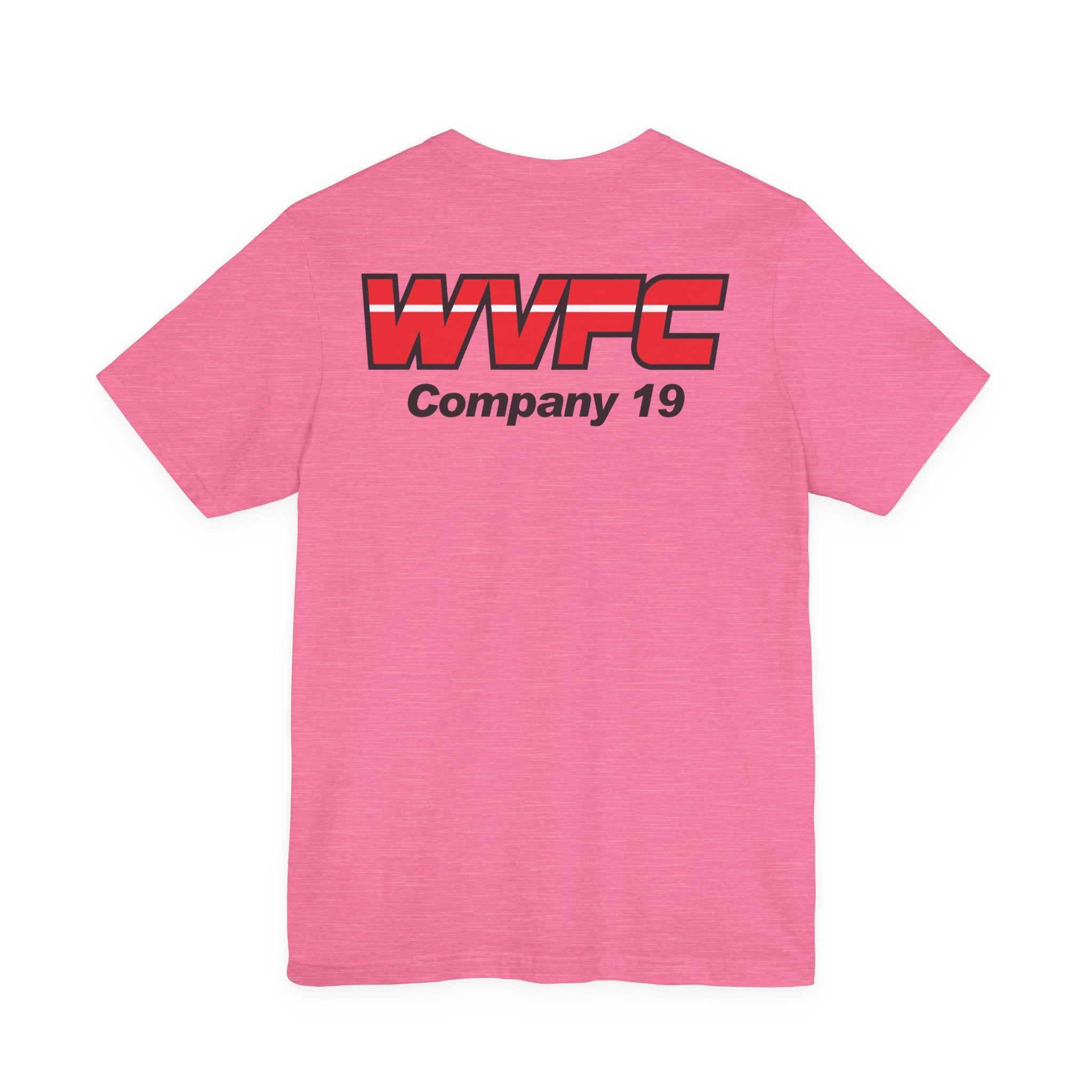 WVFC FD logo black Red back  - Unisex Jersey Short Sleeve Tee