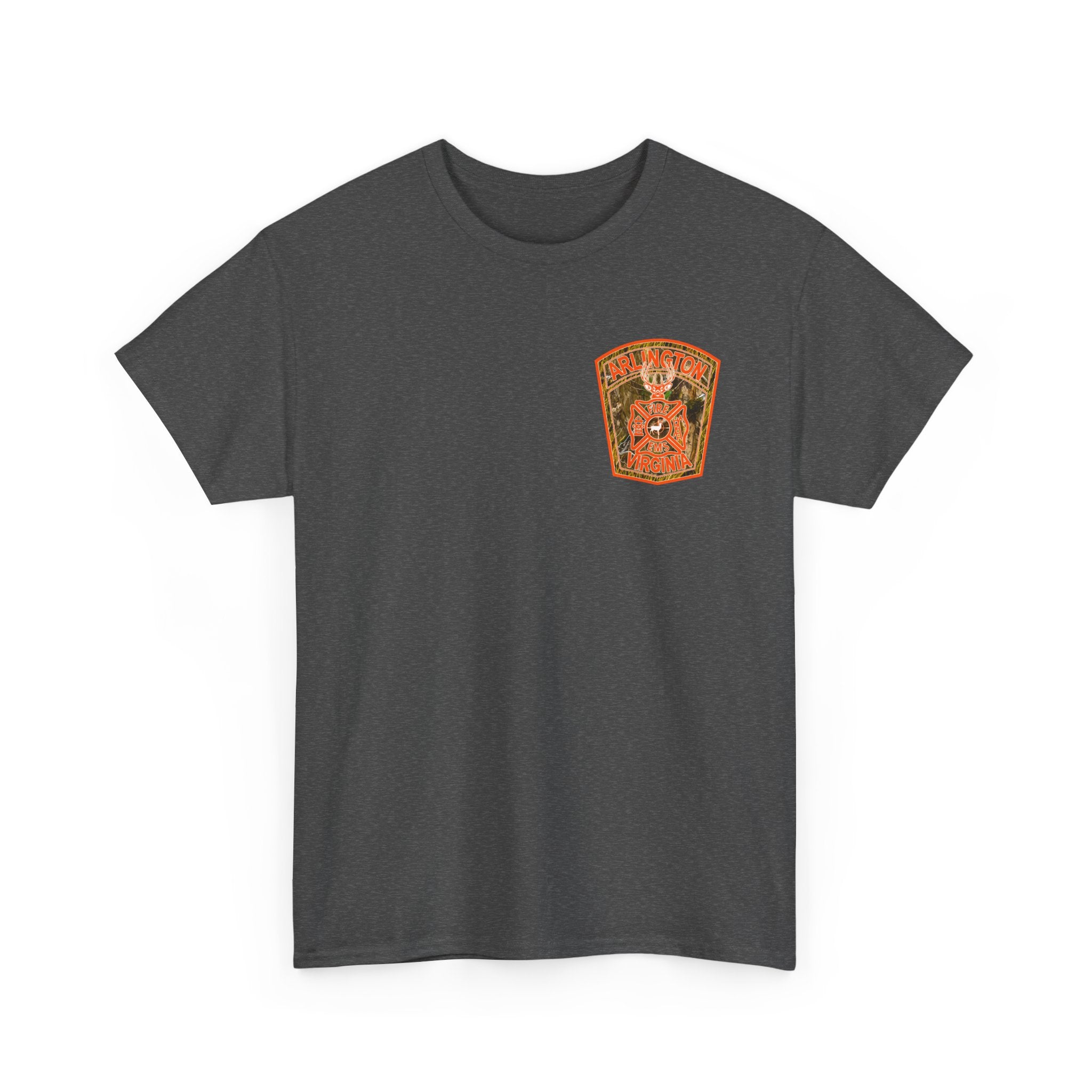 Heavy Cotton Unisex Tee - Arlington Camo Deer Hunter