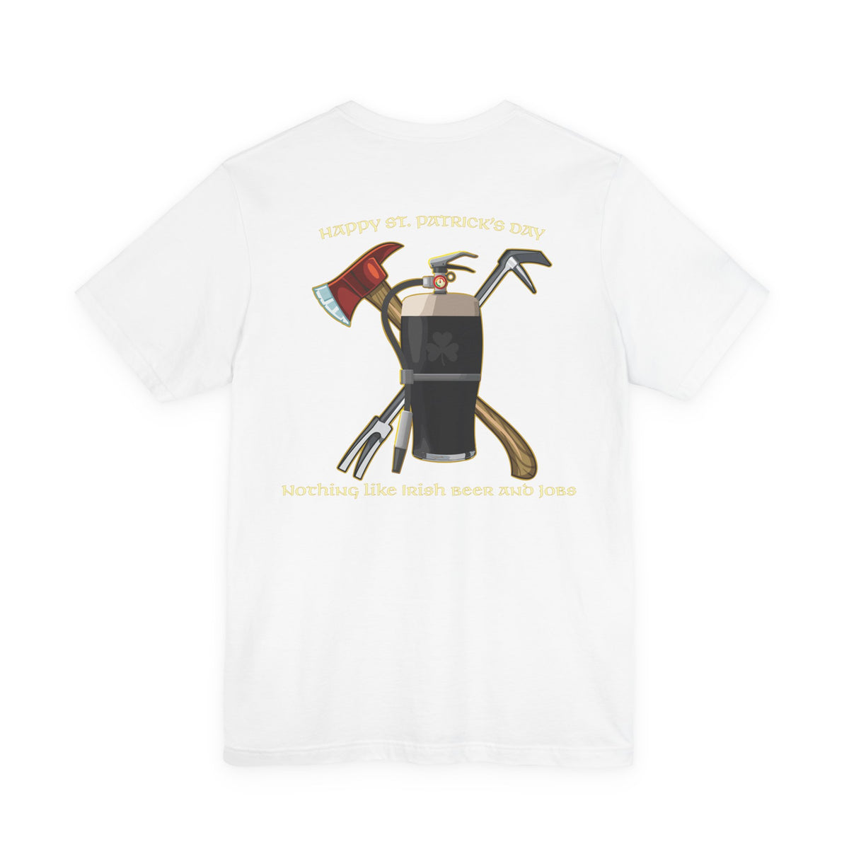 St. Patrick's Beer Fire - Bella-Canva Jersey Cotton Unisex Tee