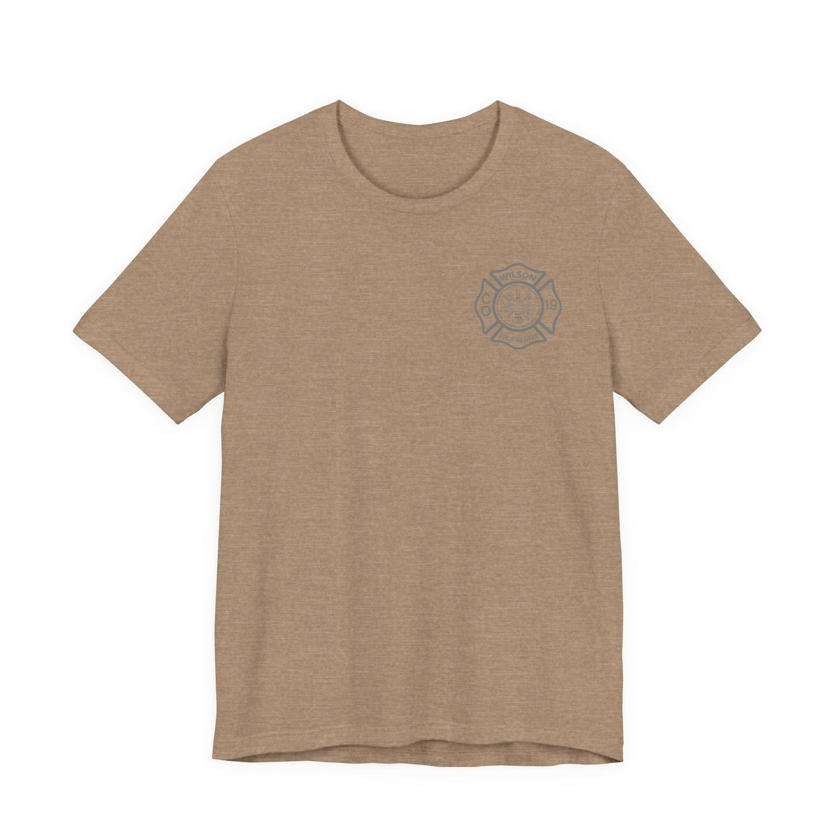 WVFC FD Logo gray RedLine flag Gray - Unisex Jersey Short Sleeve Tee