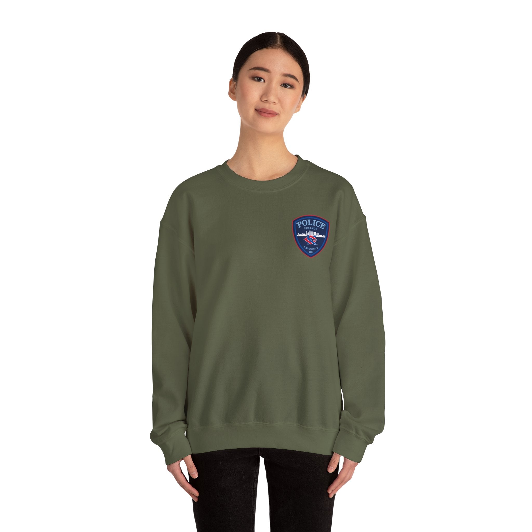 Kansas City College Police Blue Patch - Unisex Heavy Blend™ Crewneck Sweatshirt