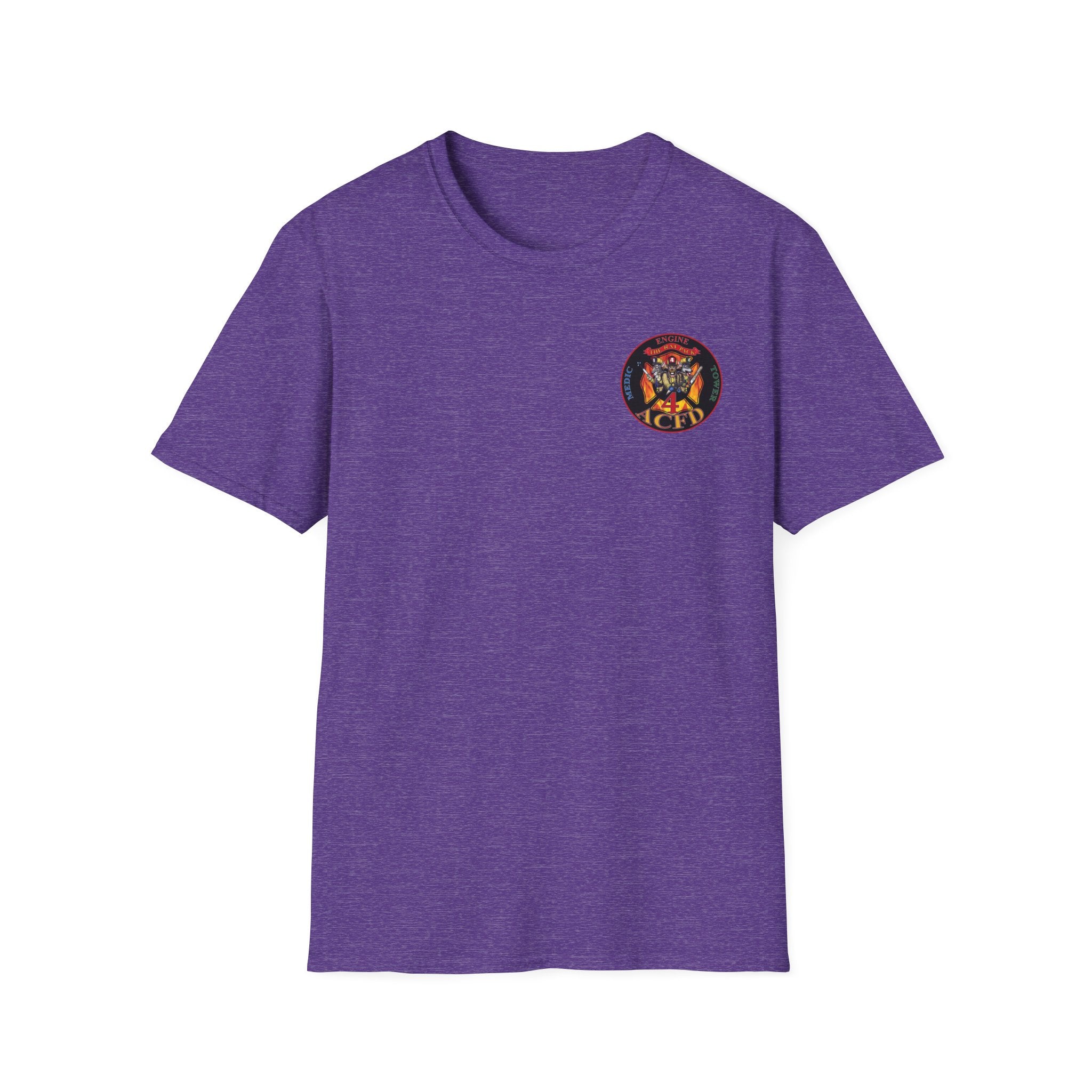 Station 4 RatPack front / acfd clover back - Gildan Soft Cotton Softstyle T-Shirt