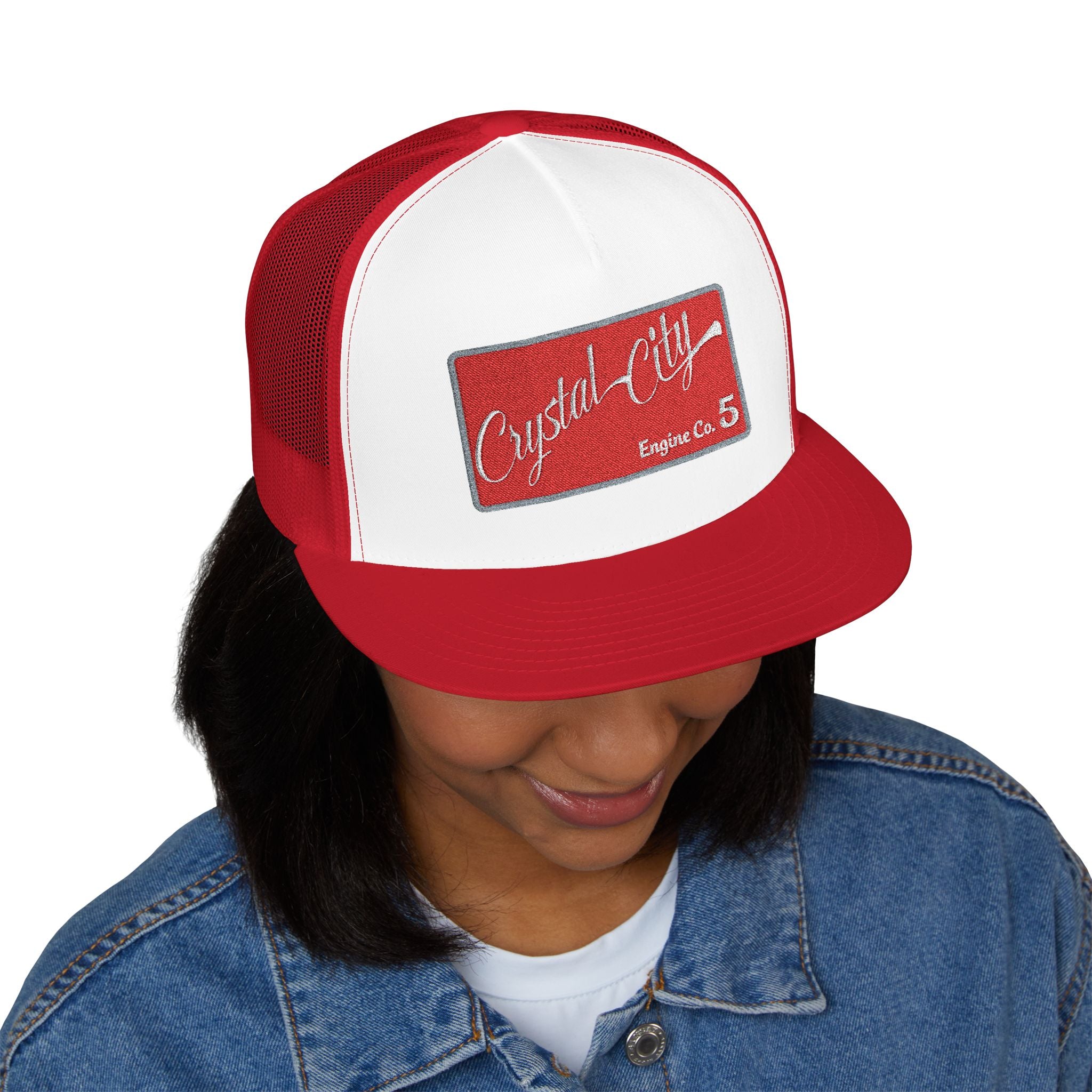 Arlington Crystal City Engine 5  - 5 Panel Trucker Cap (Embroidery)