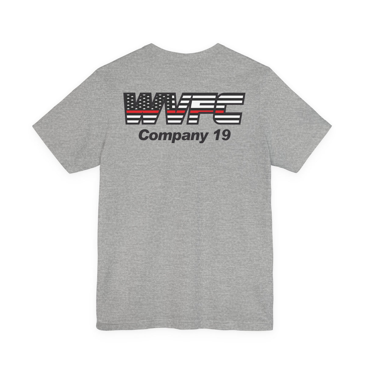 WVFC FD logo black Redline flag back  - Unisex Jersey Short Sleeve Tee
