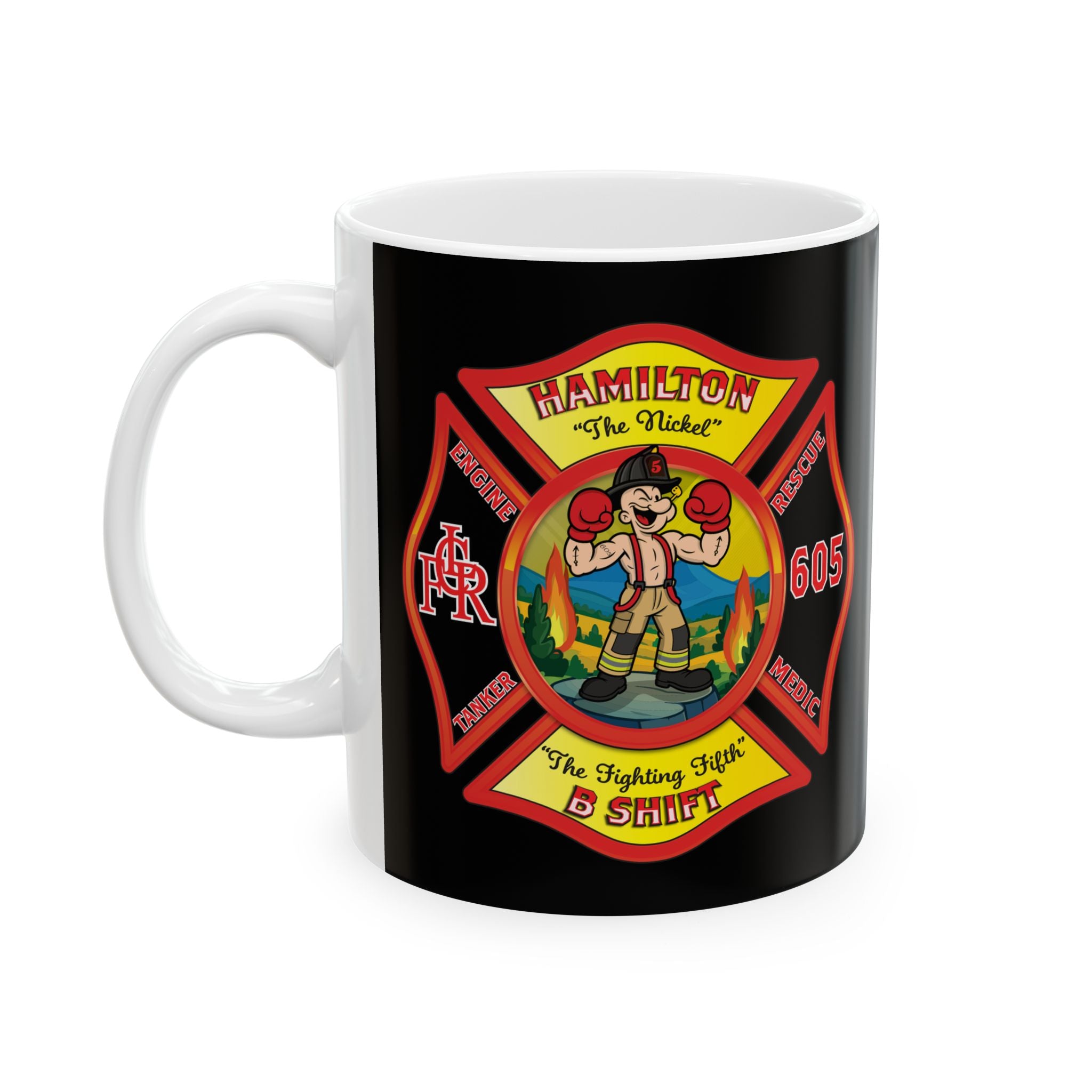 LCFR Hamilton Station 5  - Black Mug, (11oz, 15oz)