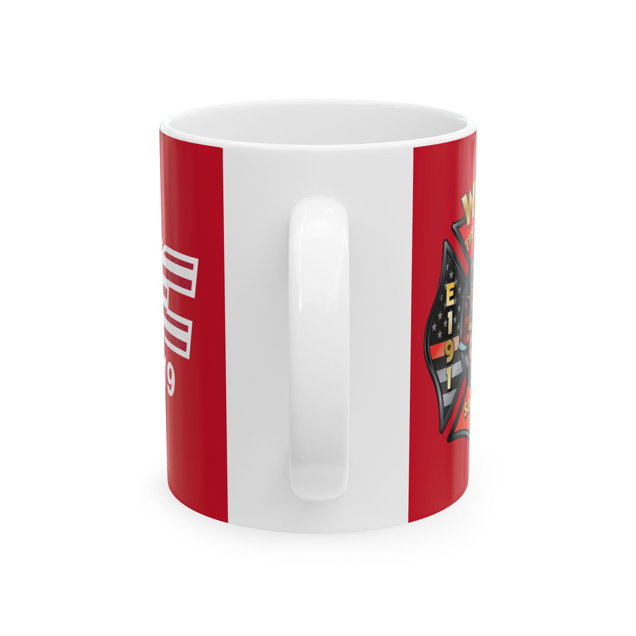 WVFC Goat Logo 1 version 2 US Flag - Ceramic Mug, (11oz)
