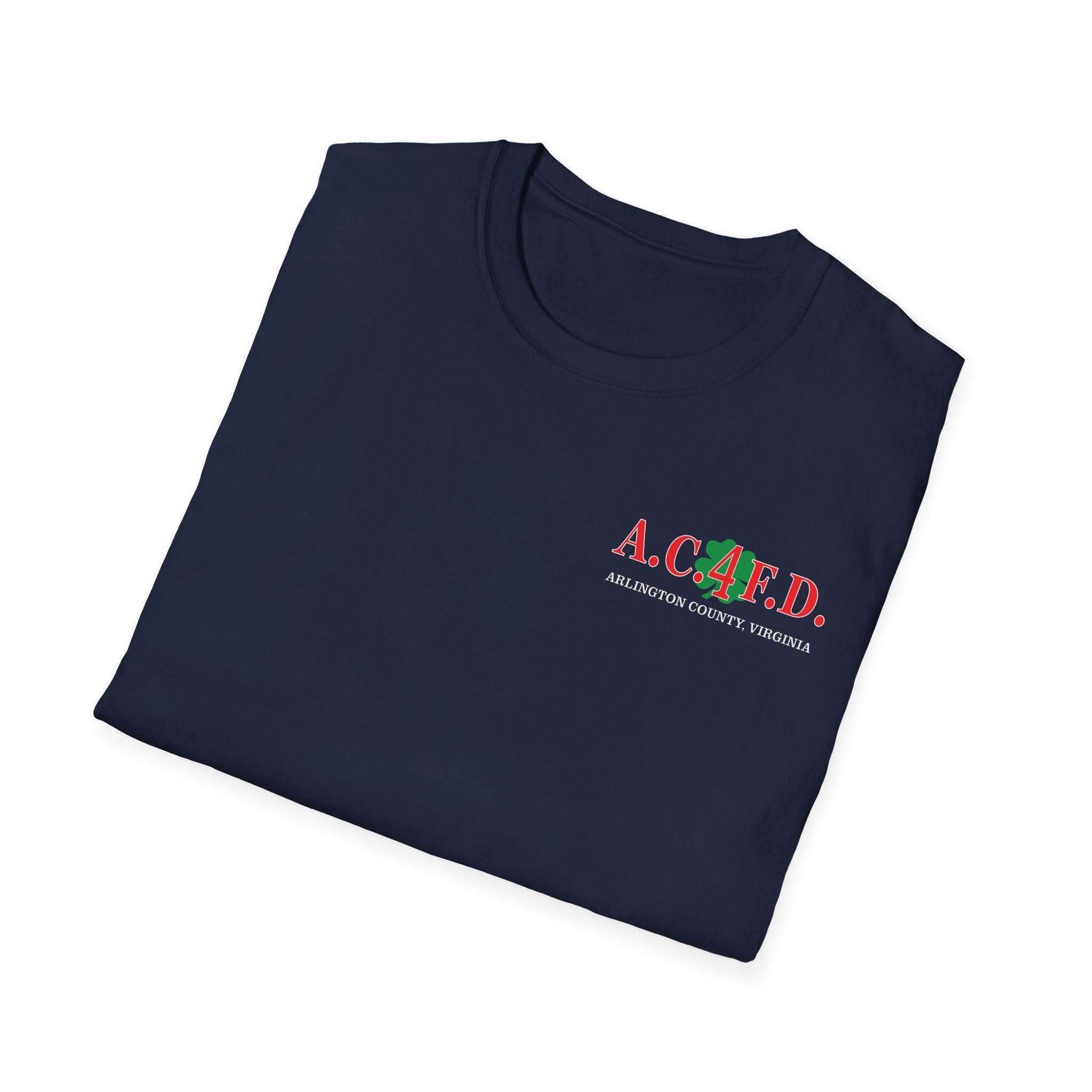 Station 4  acfd clover front/RatPack back - Gildan Soft Cotton Softstyle T-Shirt