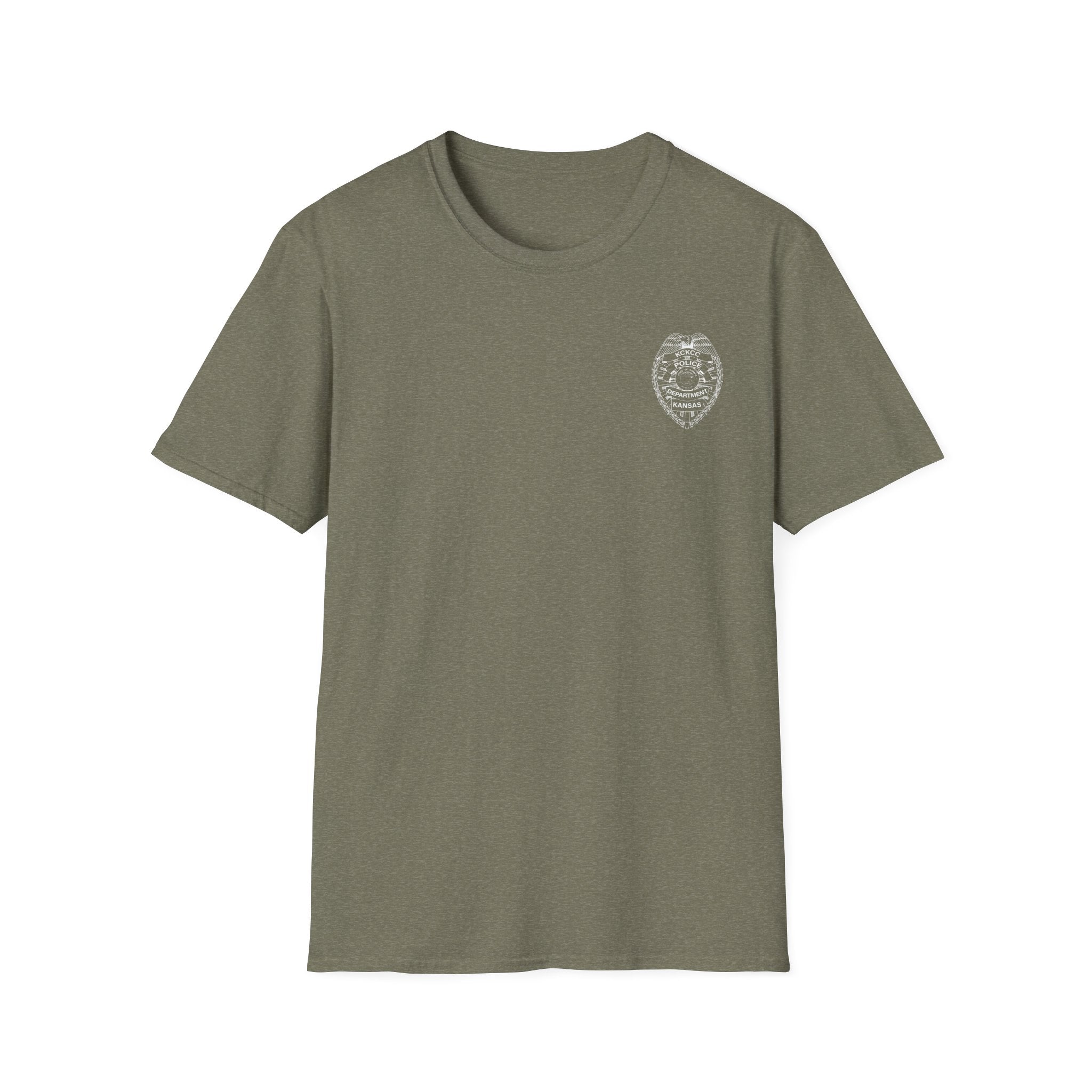 KCKCC Badge White outline - Gildan 64000 Unisex Softstyle T-Shirt