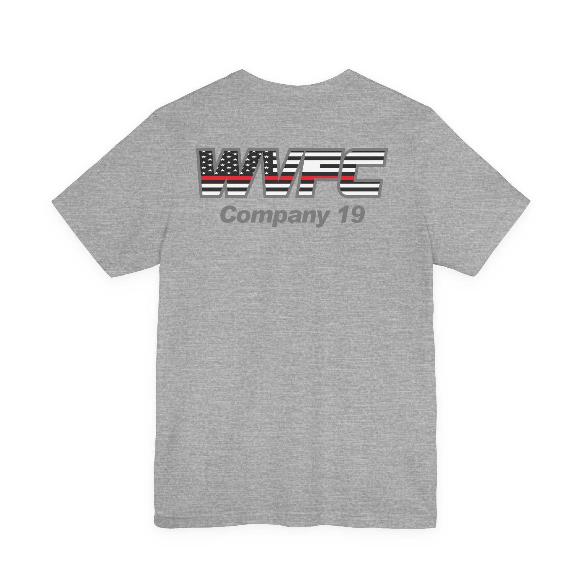 WVFC Goat Version 3 Red Line Flag Gray - Unisex Jersey Short Sleeve Tee