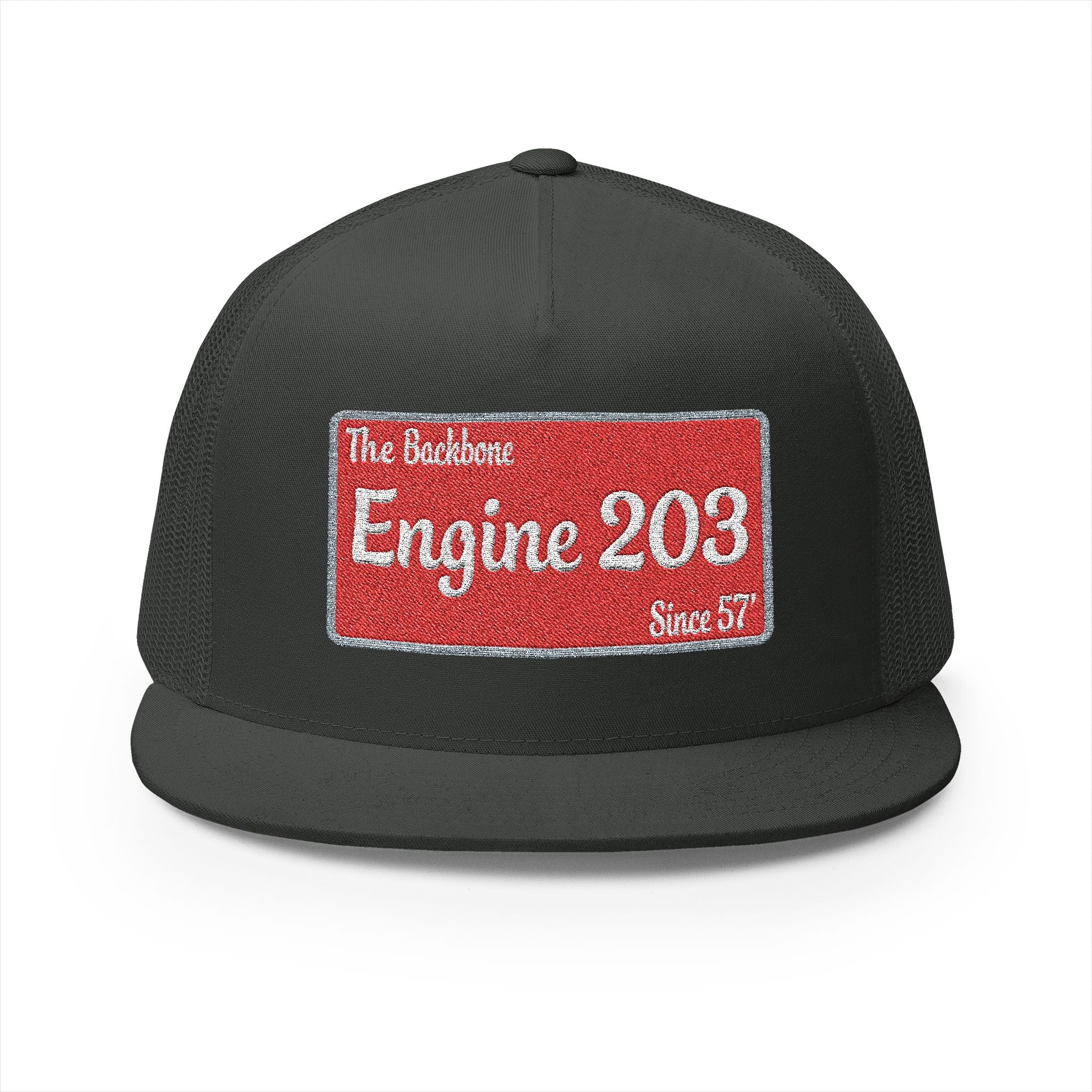 Engine 203 Remount Raiders  -5 Panel Trucker Cap (Embroidery)