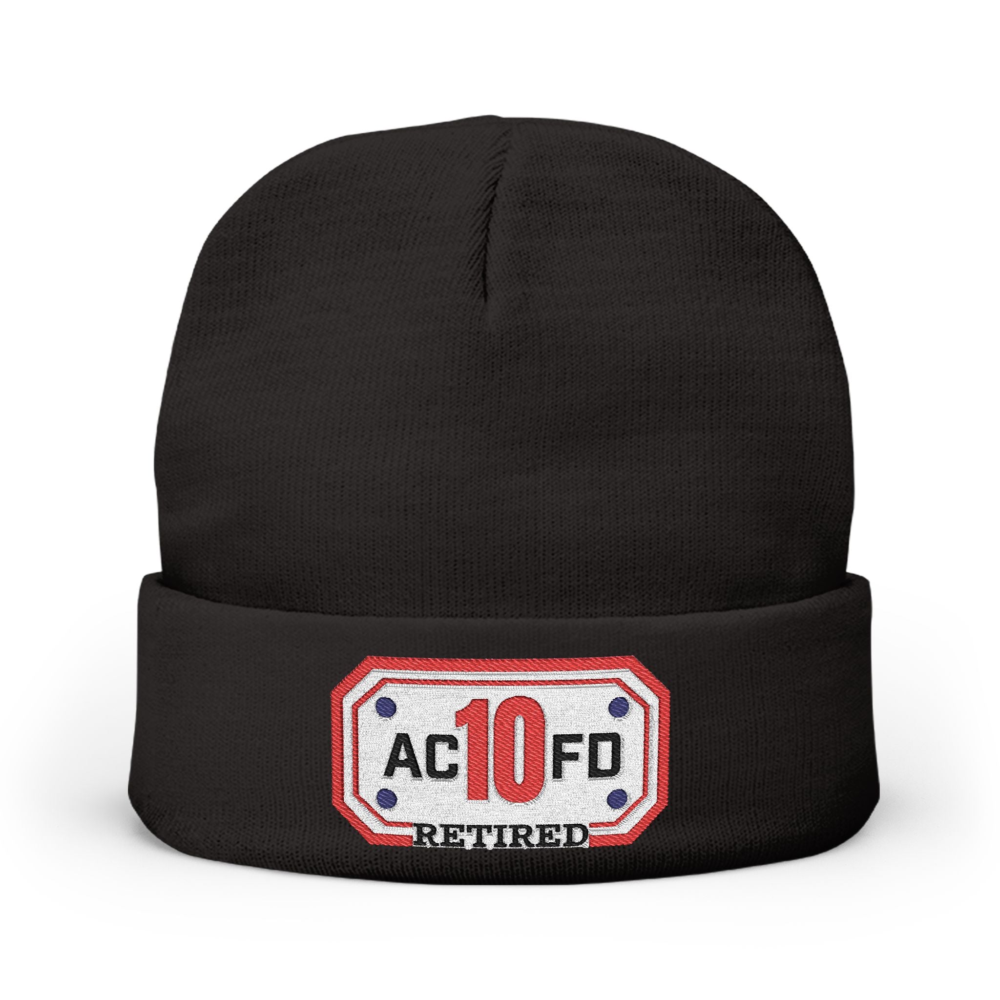 Retired Arlington Engine 10 - Knit Beanie (Embroidery)