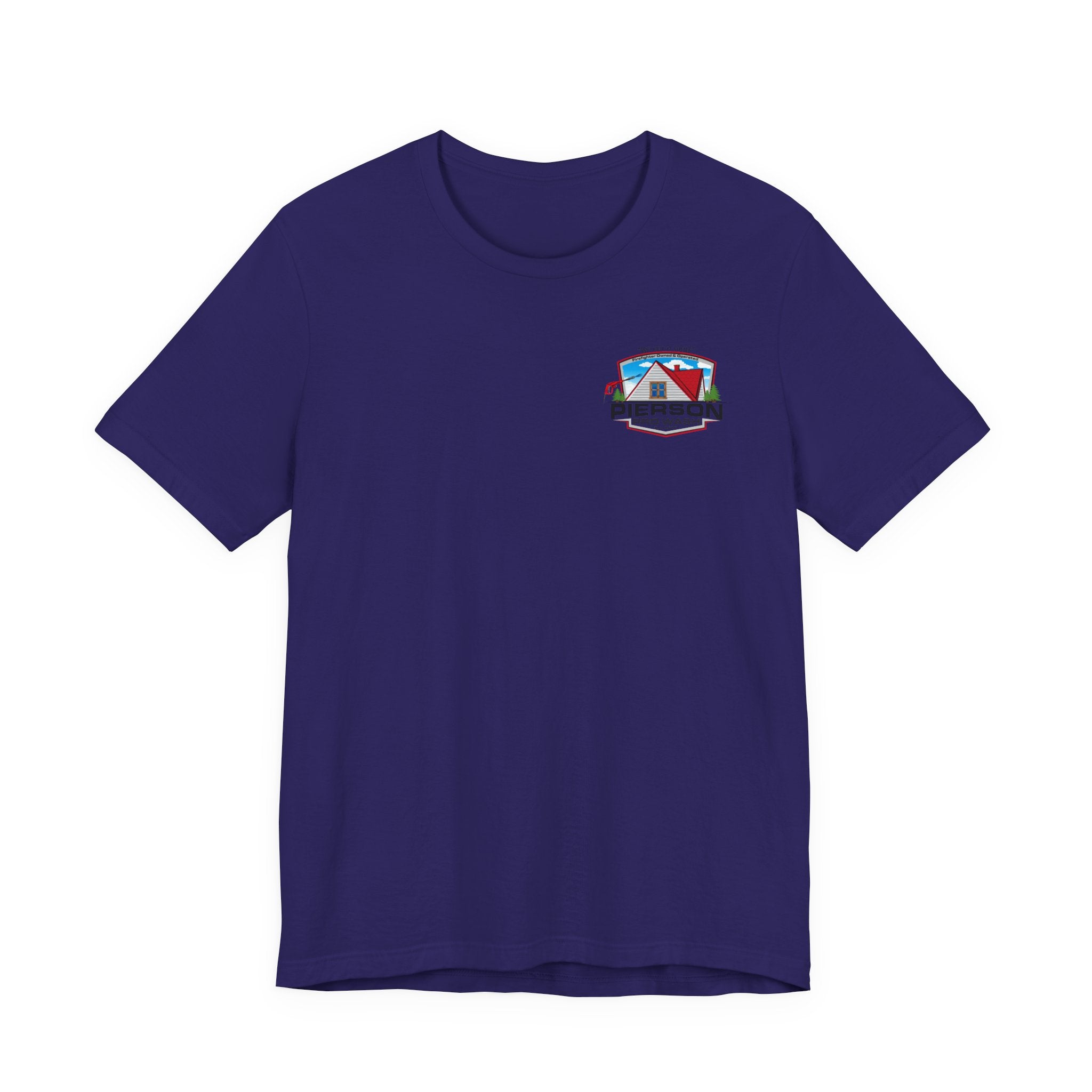 Pierson Pro Wash White Shirt Logo - Bella+Canvas Soft Unisex Tee