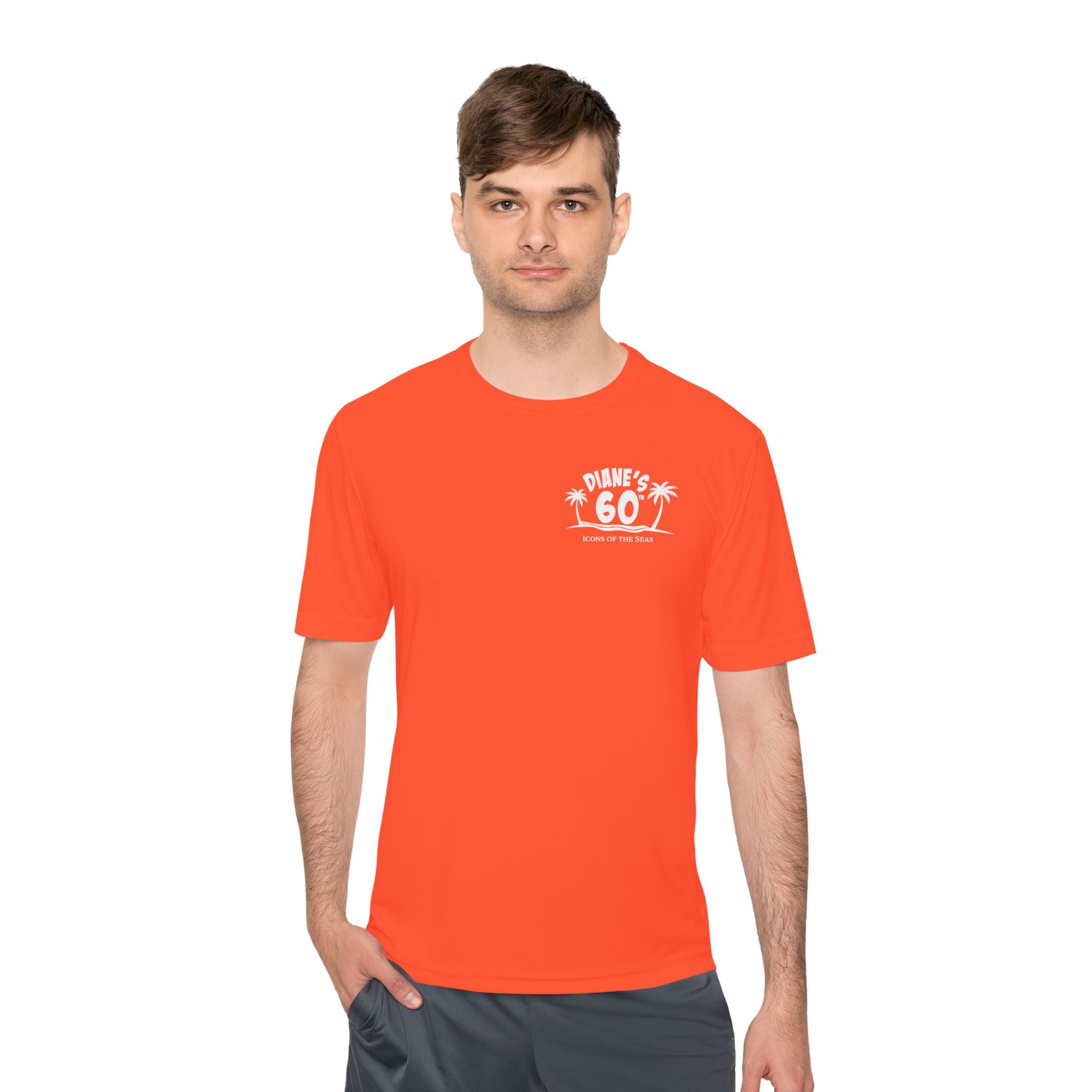 Diane Birthday Cruise White Text- Unisex Moisture Wicking Tee