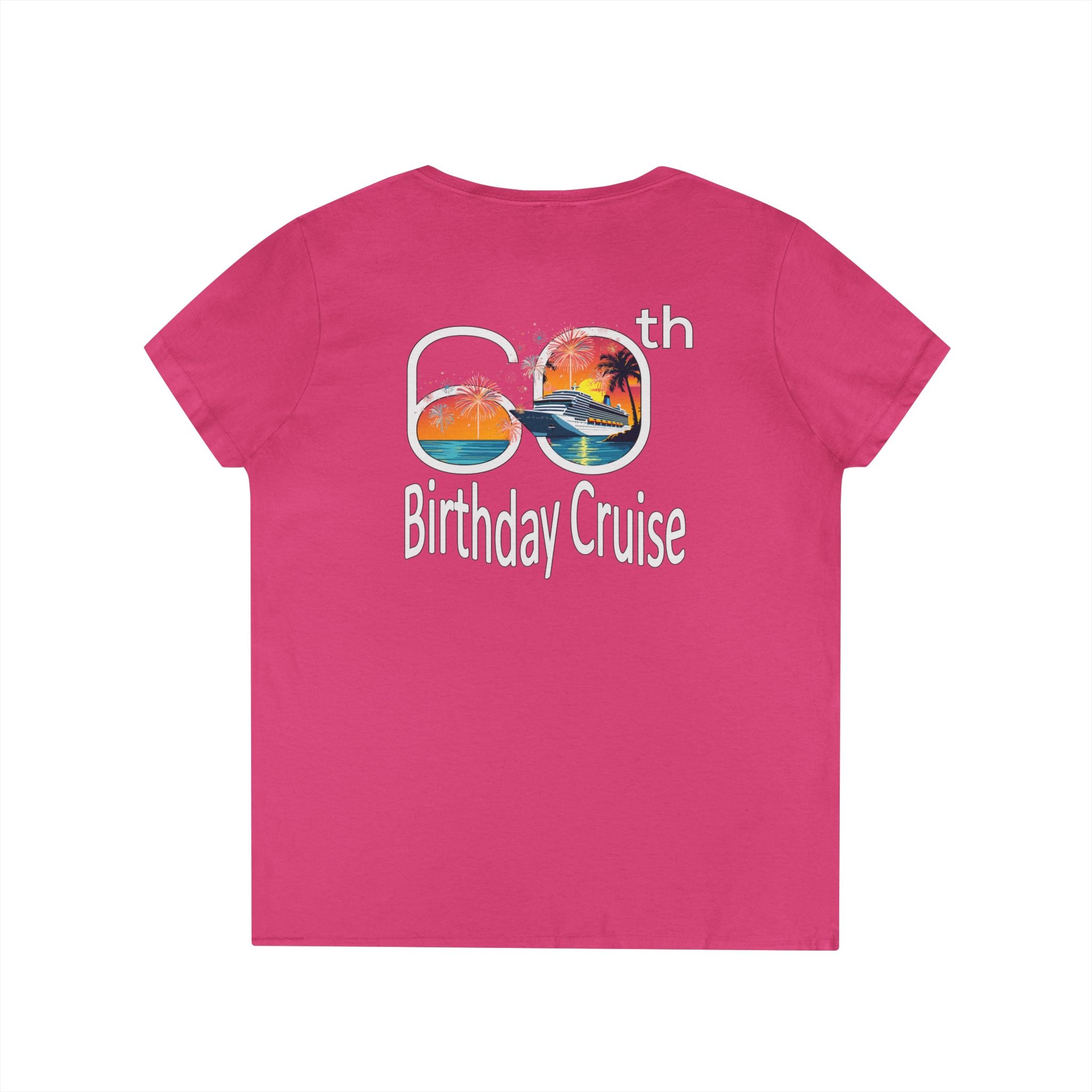 Renee Family Cruise colorful - Ladies' Cotton V-Neck T-Shirt