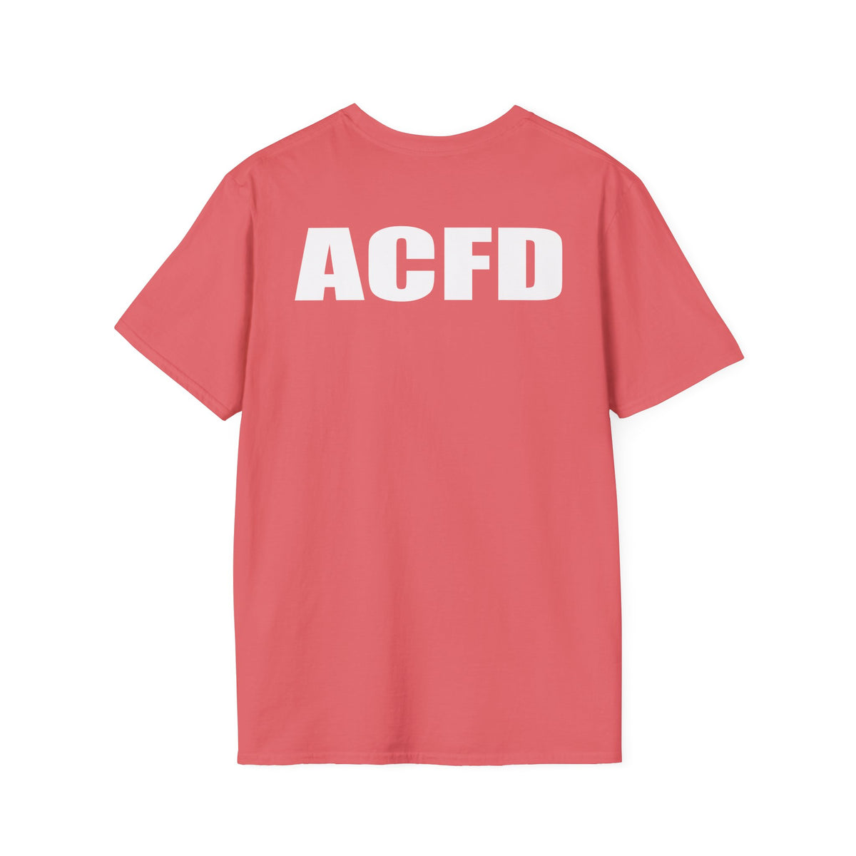 Station 3 Rhino Logo Firefighter Back - Gildan Soft Cotton Softstyle T-Shirt