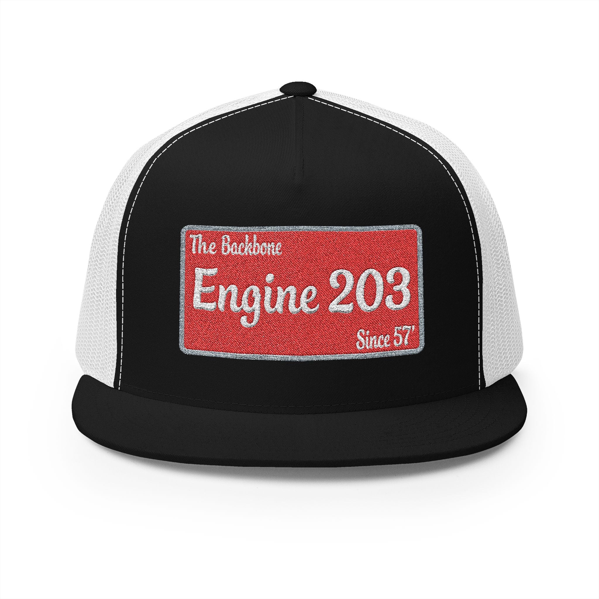 Engine 203 Remount Raiders  -5 Panel Trucker Cap (Embroidery)
