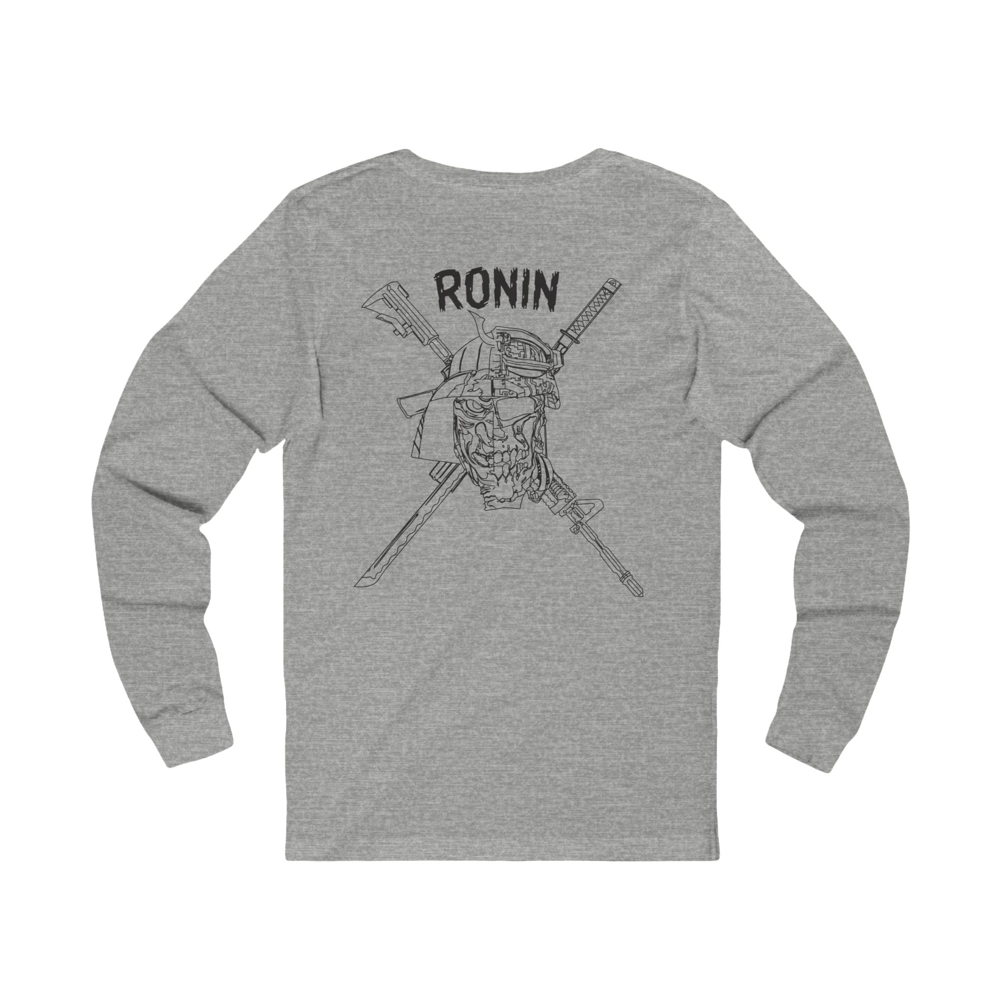Charlie 2 Ronin (black Logo) - Bella-Canvas Soft Jersey Cotton Long Sleeve Tee