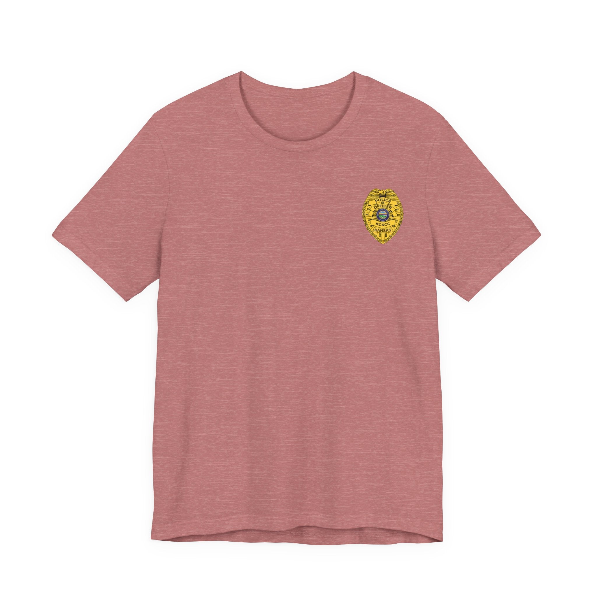 KCKCC Police Officer Shirt NoBack - Unisex Jersey Short Sleeve Tee