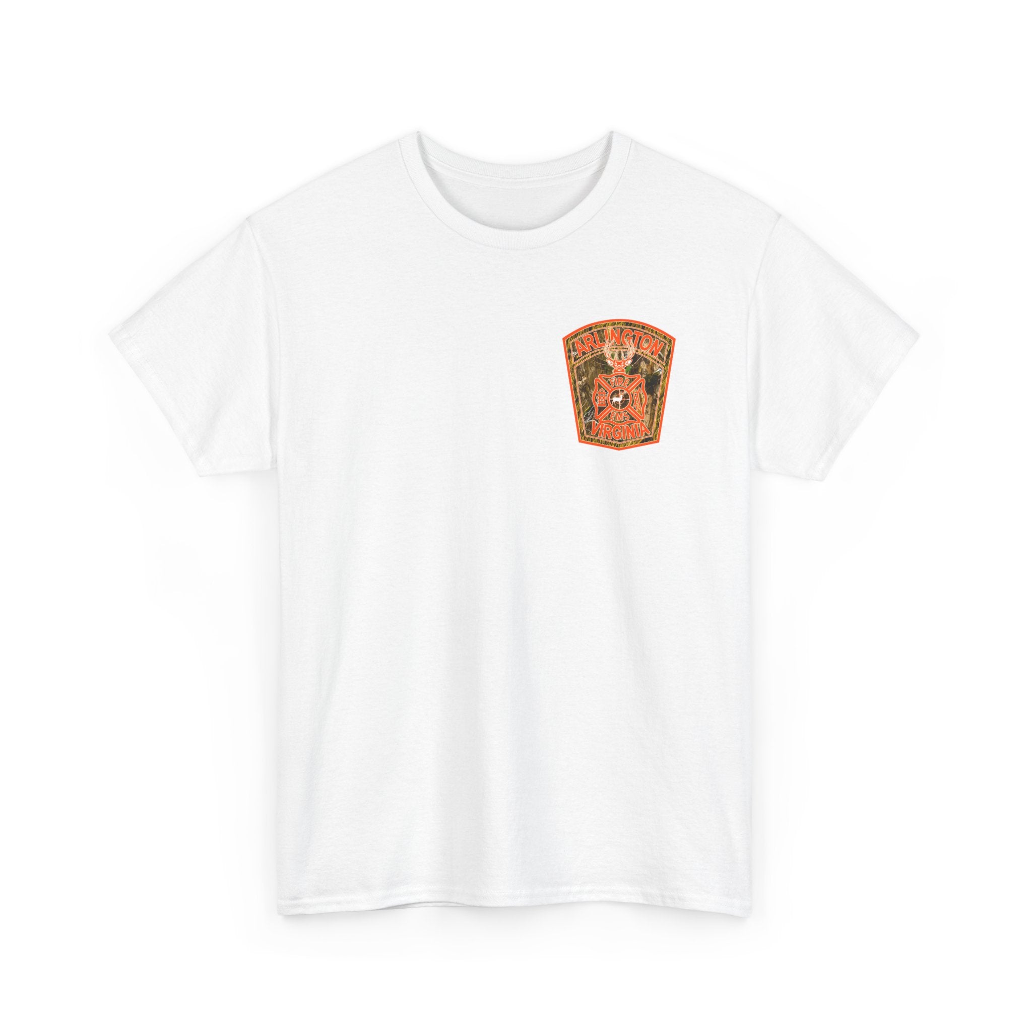Heavy Cotton Unisex Tee - Arlington Camo Deer Hunter